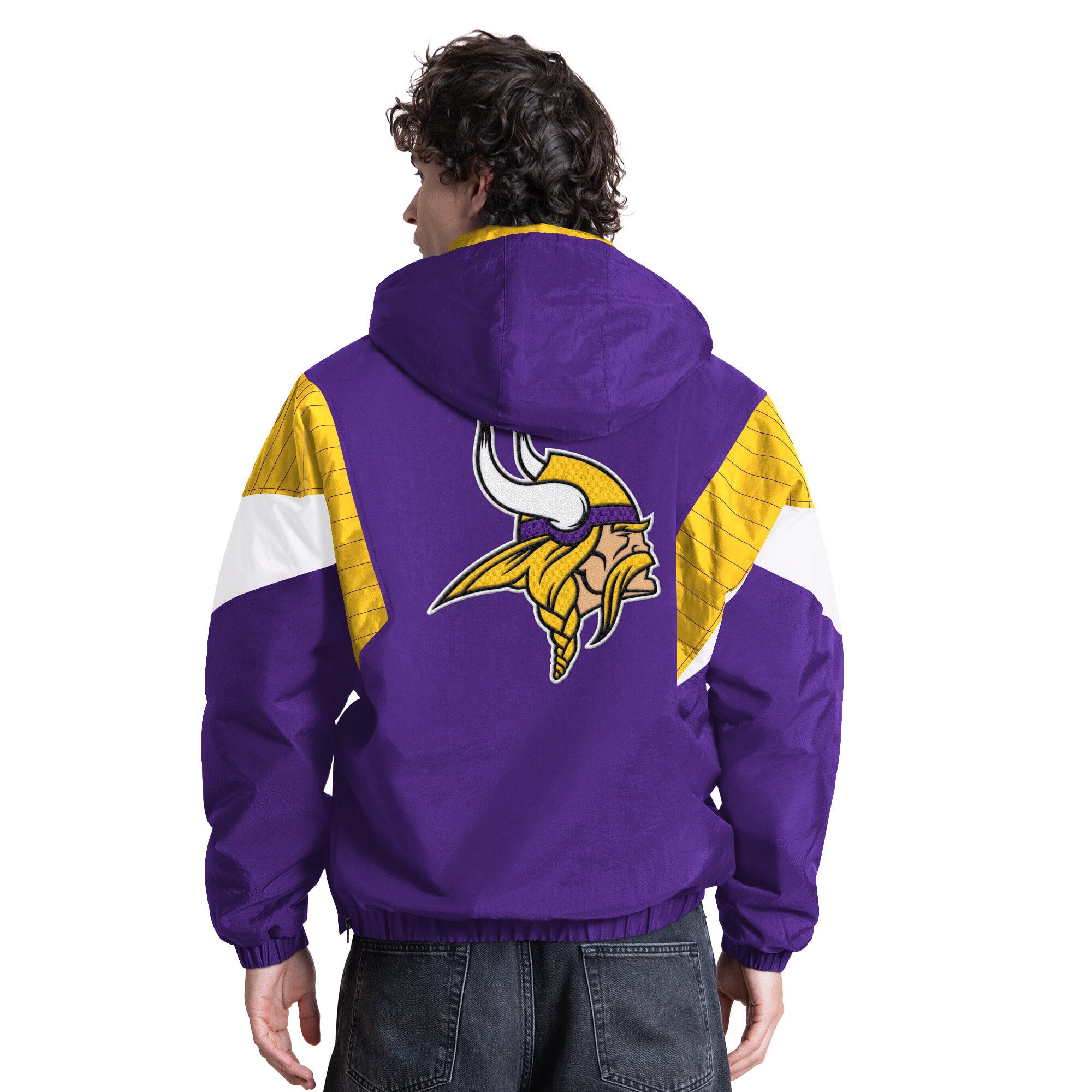 Veste à capuche demi-zip Starter violette Minnesota Vikings pour homme