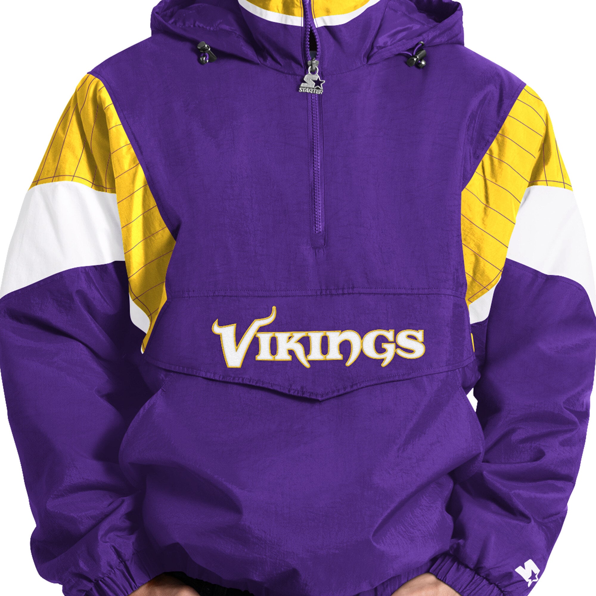 Veste à capuche demi-zip Starter violette Minnesota Vikings pour homme