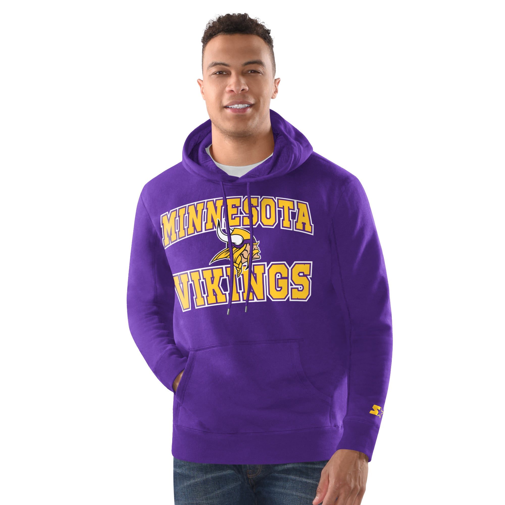 Ensemble sweat à capuche et bonnet revers Starter violet Minnesota Vikings pour homme