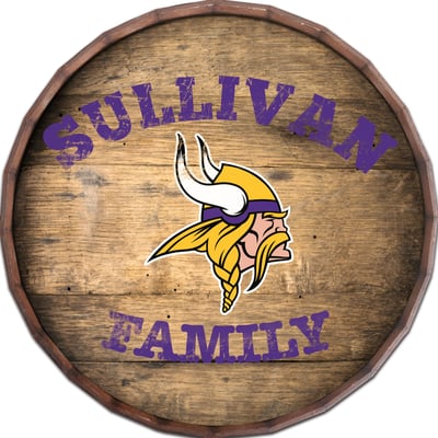 Minnesota Vikings 24" Personalized Barrel Top