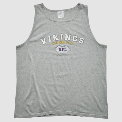 Minnesota Vikings Logo Athletic 2000s Tank - Heather Gray - L by Fanatics Real Vintage