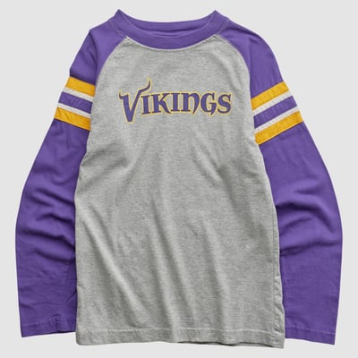 Minnesota Vikings NFL 2000s Long Sleeve Top - Heather Gray - XS by Fanatics Real Vintage