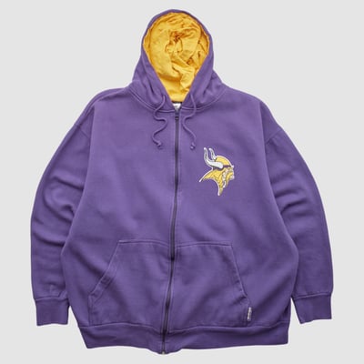 Minnesota Vikings NFL 2010s Hooded Full Zip Sweatshirt - Purple - XL by Fanatics Real Vintage