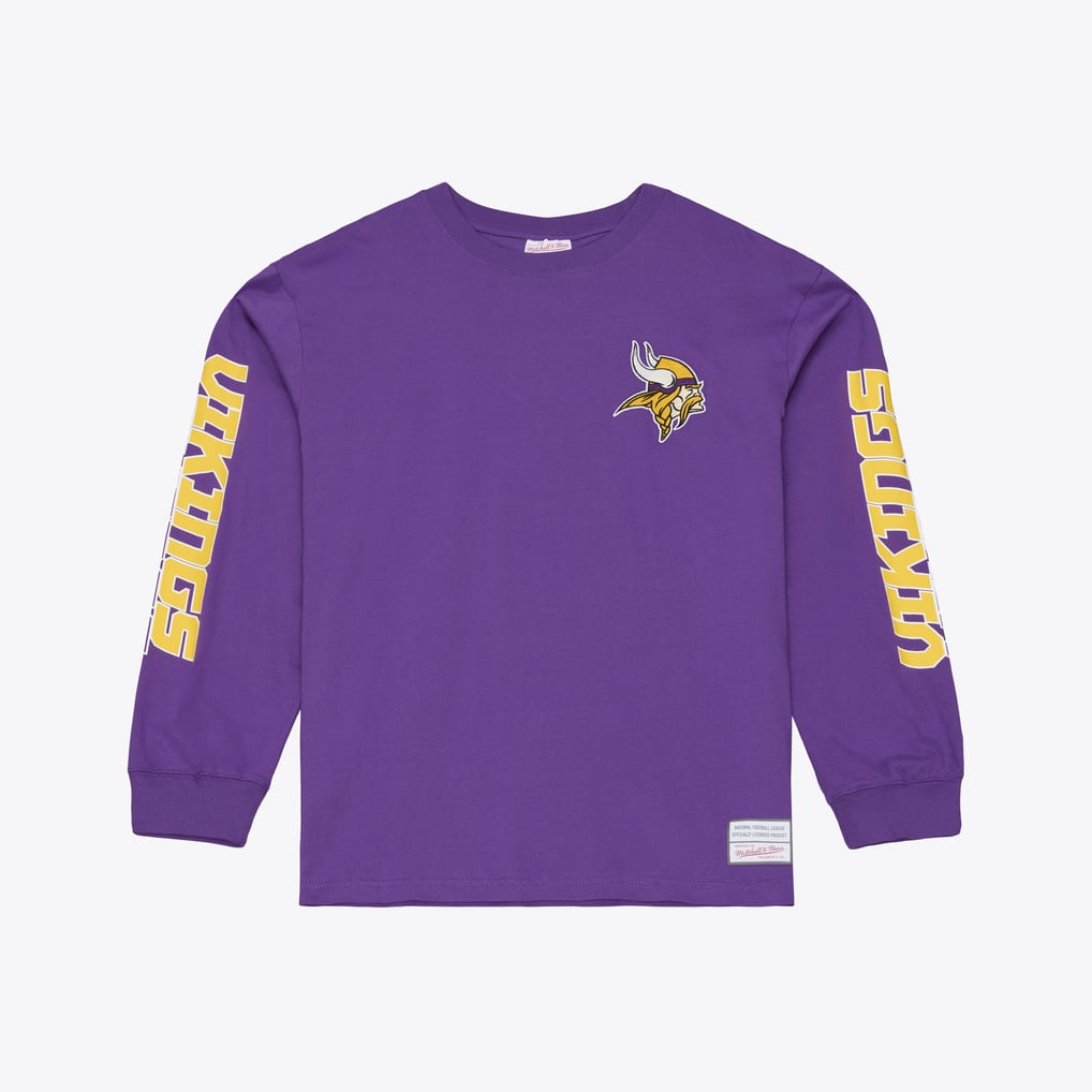 Minnesota Vikings Purple Triple Check Long Sleeve T-Shirt