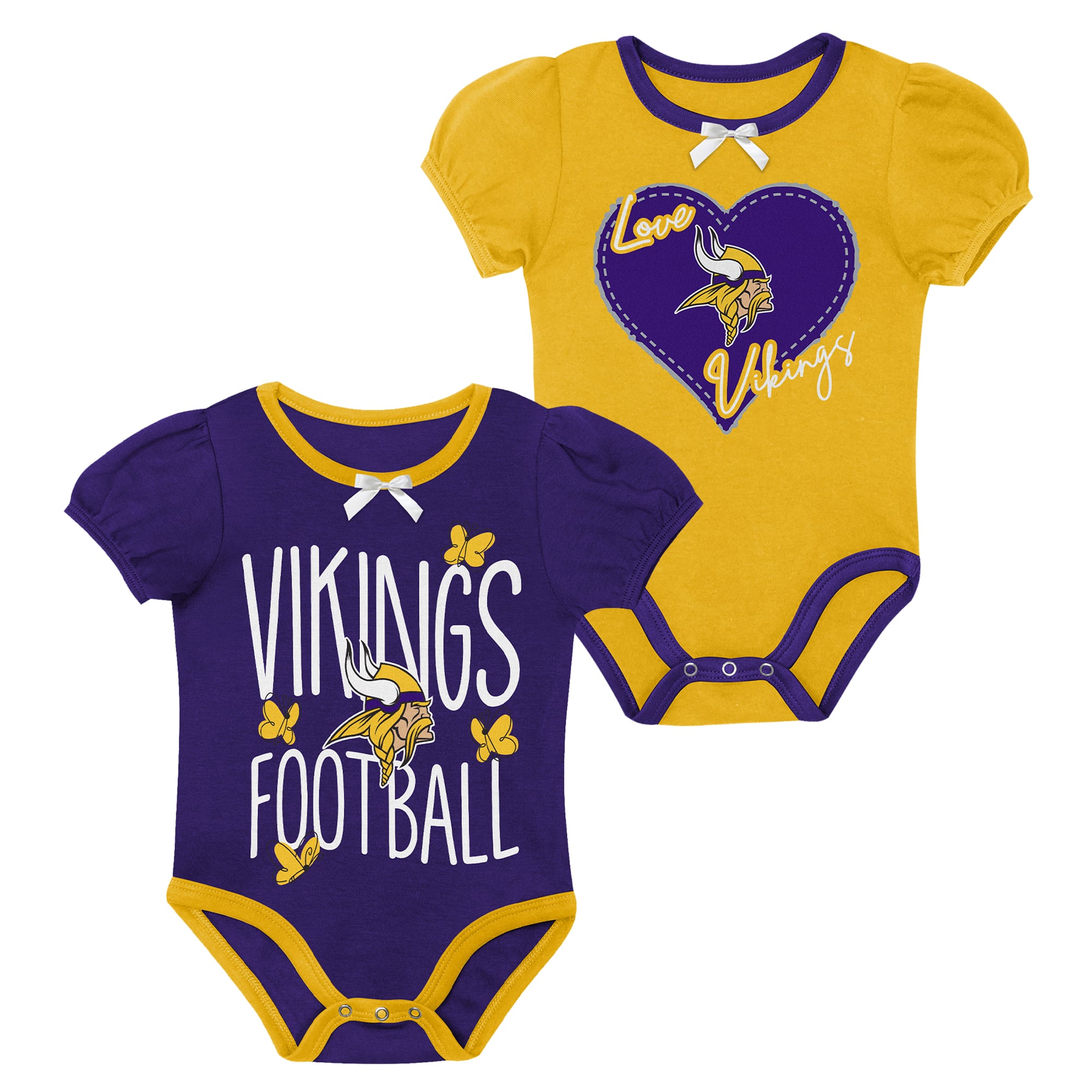 Ensemble body deux pièces Outerstuff violet/or Minnesota Vikings Star Power pour nouveau-né et nourrisson