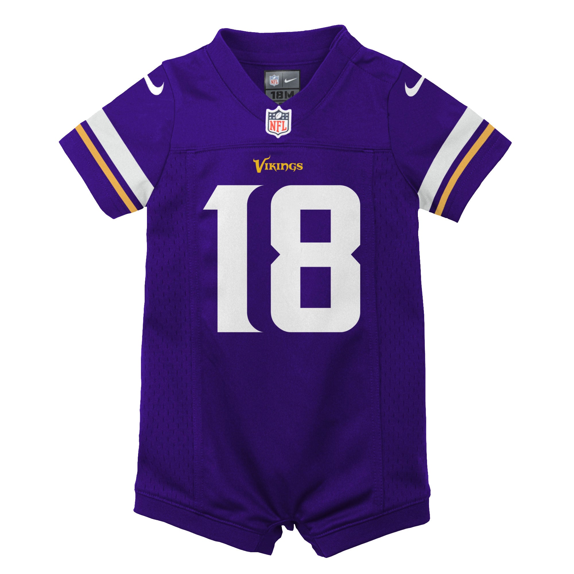 Newborn Nike Justin Jefferson Purple Minnesota Vikings Romper Game Jersey