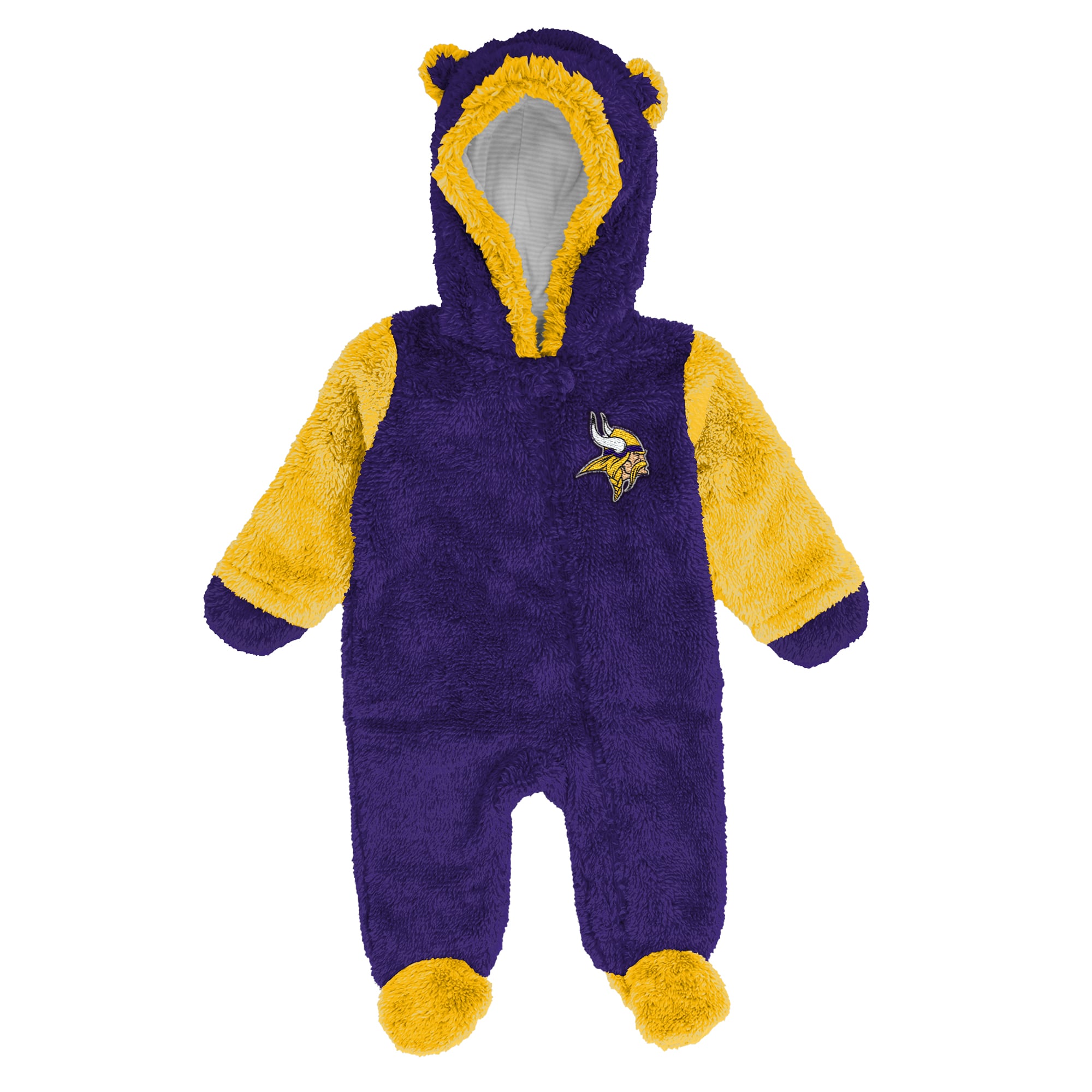 Grenouillère en polaire Outerstuff violette Minnesota Vikings pour nouveau-né, fermeture éclair intégrale