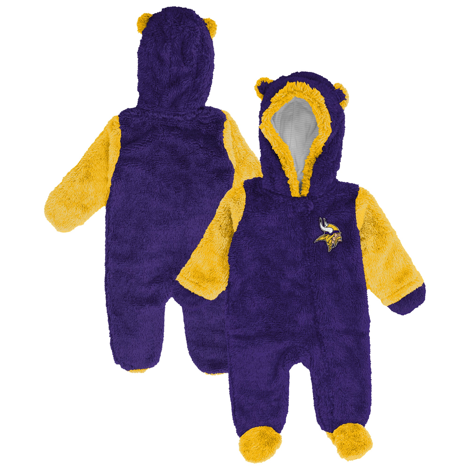 Grenouillère en polaire Outerstuff violette Minnesota Vikings pour nouveau-né, fermeture éclair intégrale