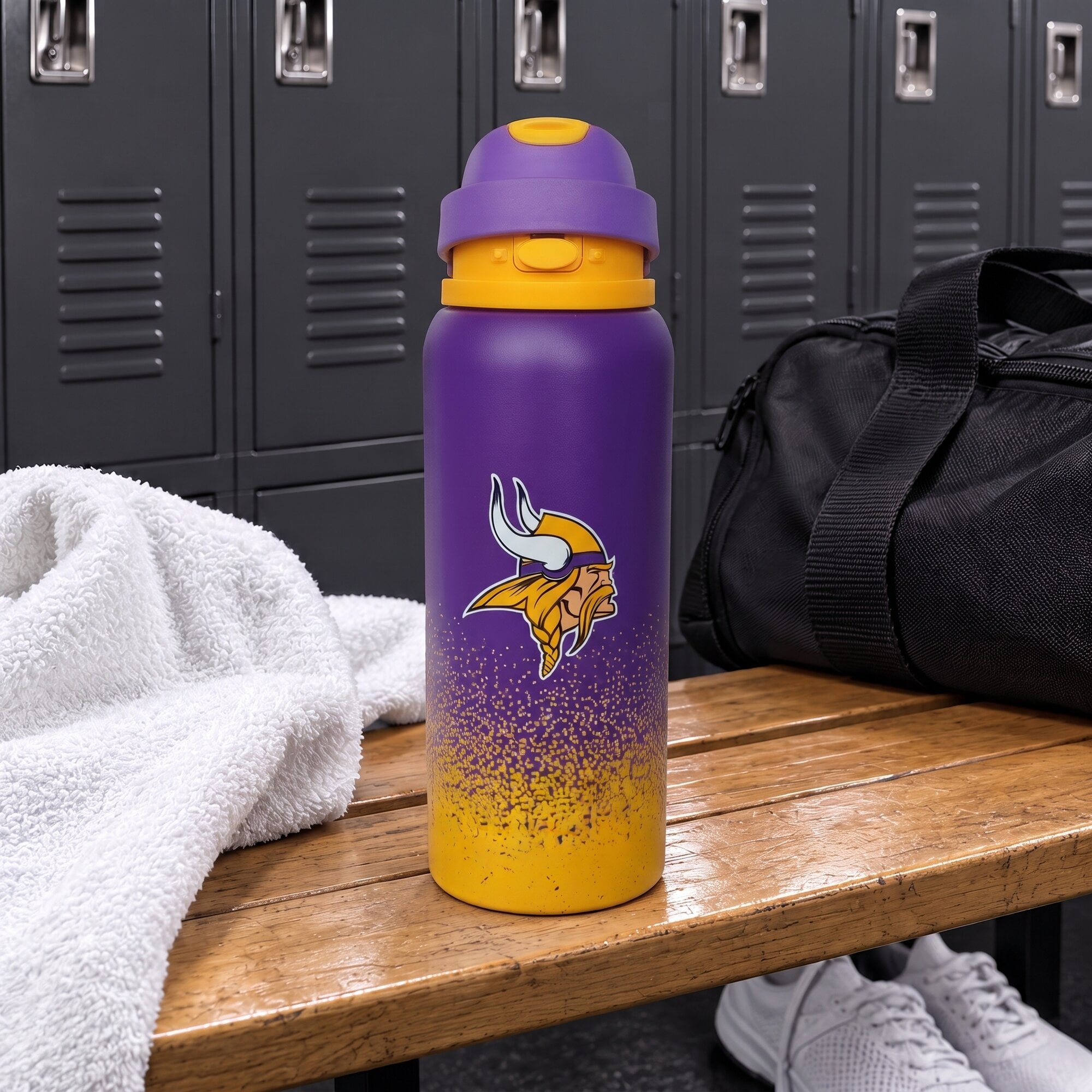 Gourde Pegasus Minnesota Vikings 946 ml (32 oz) en acier inoxydable dégradé ProFlow
