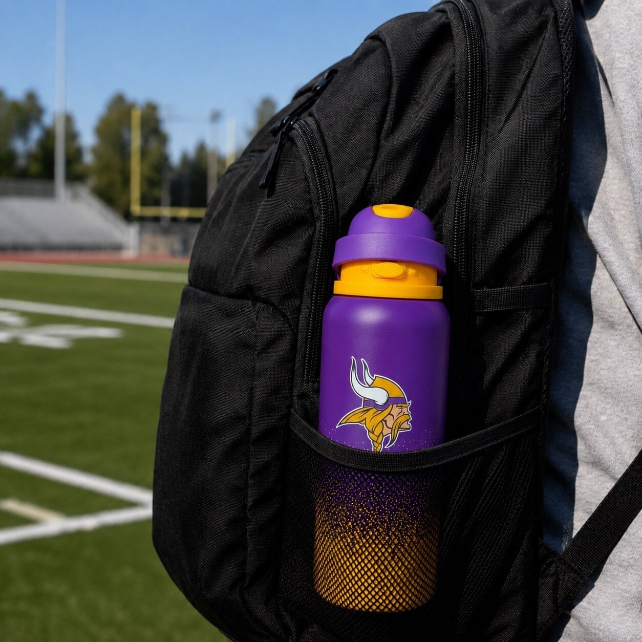 Gourde Pegasus Minnesota Vikings 946 ml (32 oz) en acier inoxydable dégradé ProFlow