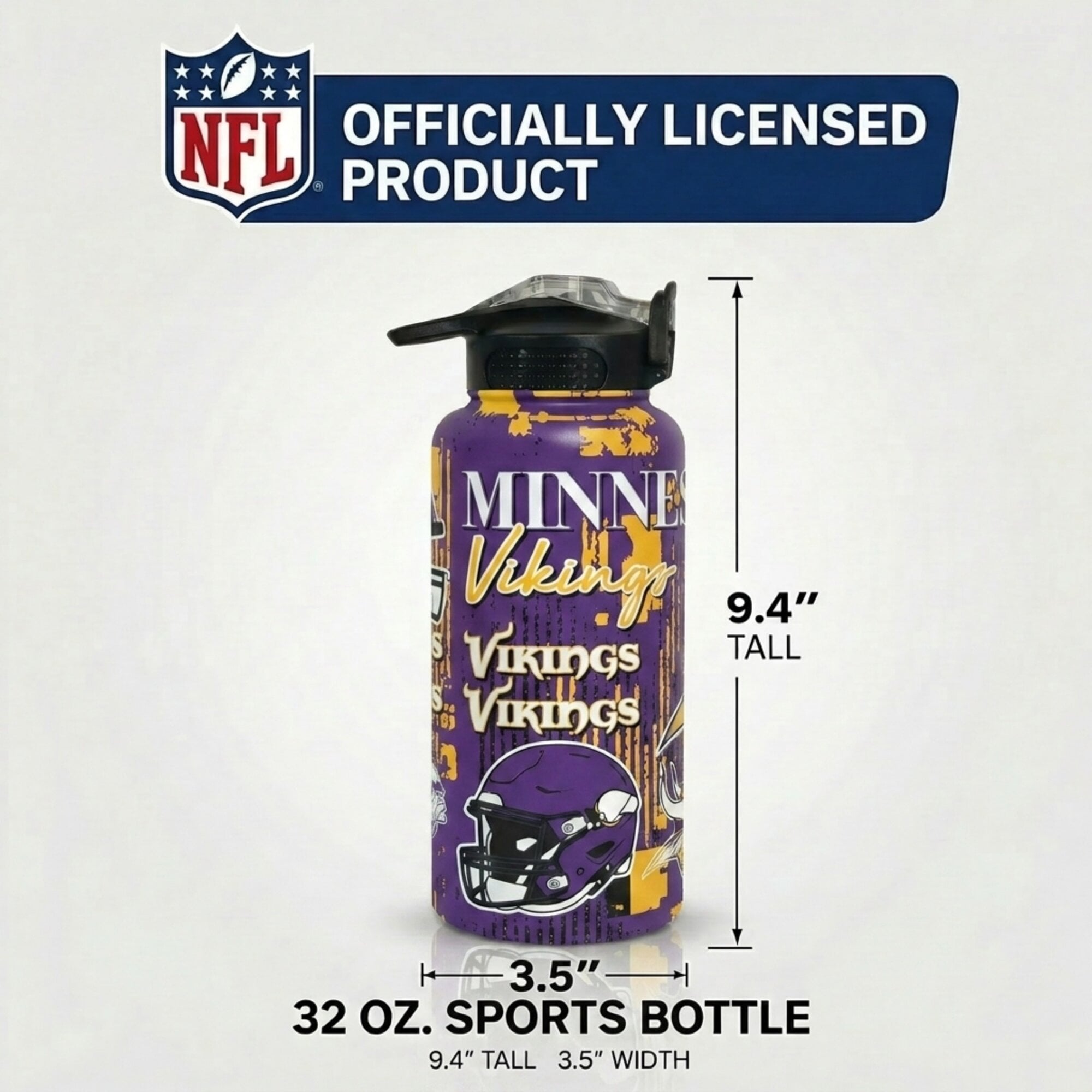 Gourde Pegasus Minnesota Vikings 32 oz. Home Field Mashup en acier inoxydable ProPress