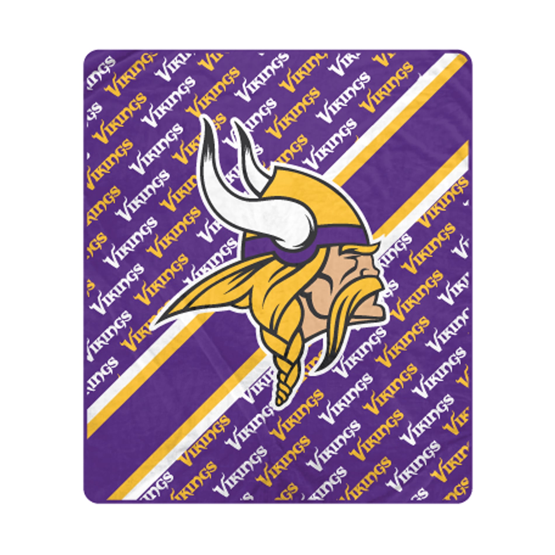 Couverture ultra douce Pegasus Minnesota Vikings, 152 x 178 cm (diagonale), doublée, avec logo.