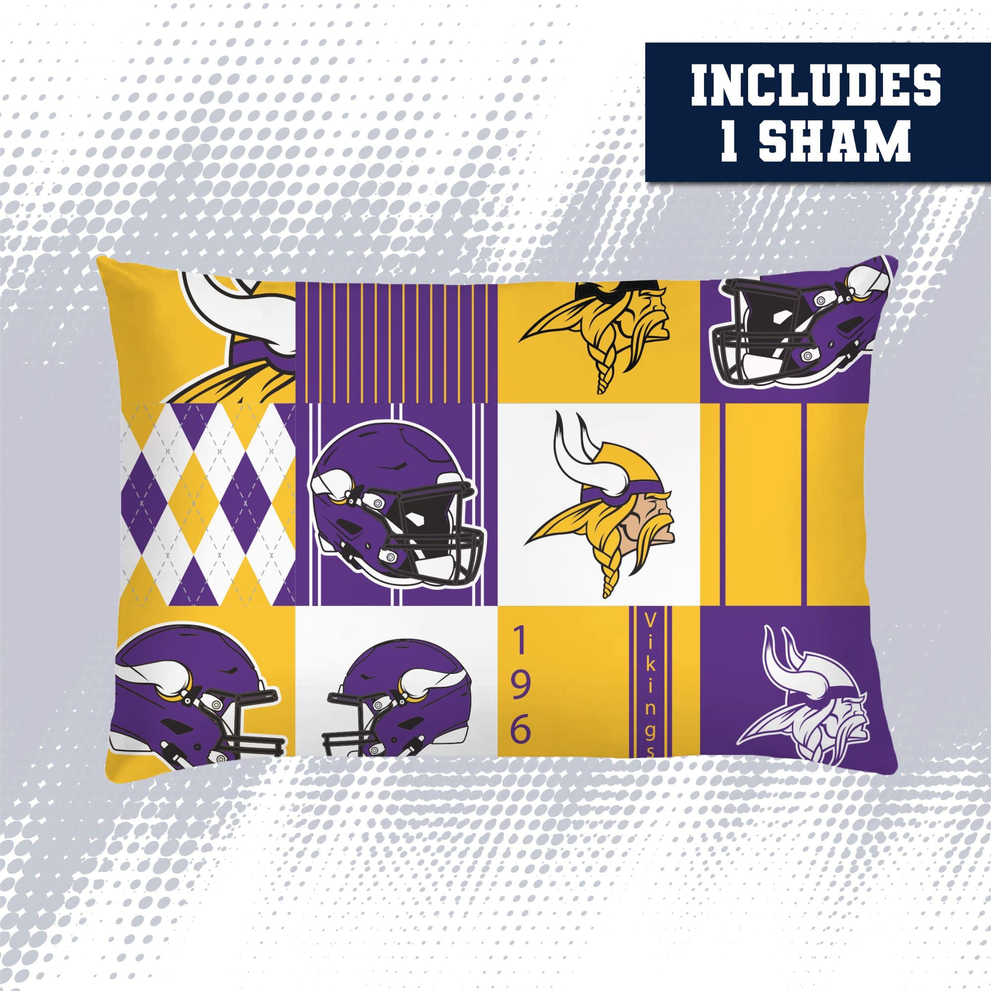 Ensemble de literie deux pièces Pegasus Minnesota Vikings Patchwork Plaid Twin/Twin XL