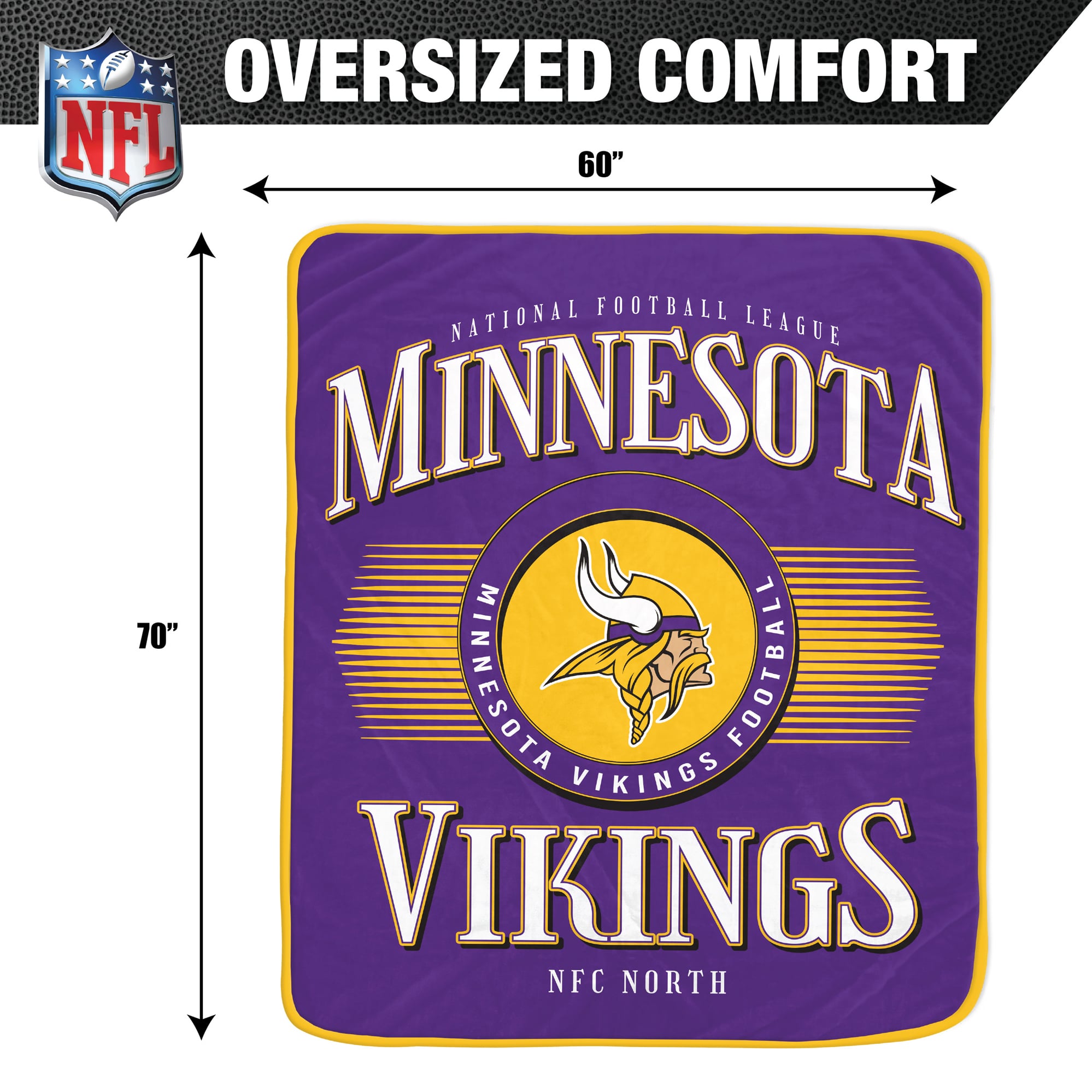 Couverture ultra douce Pegasus Minnesota Vikings Spotlight Arch 60" x 70"
