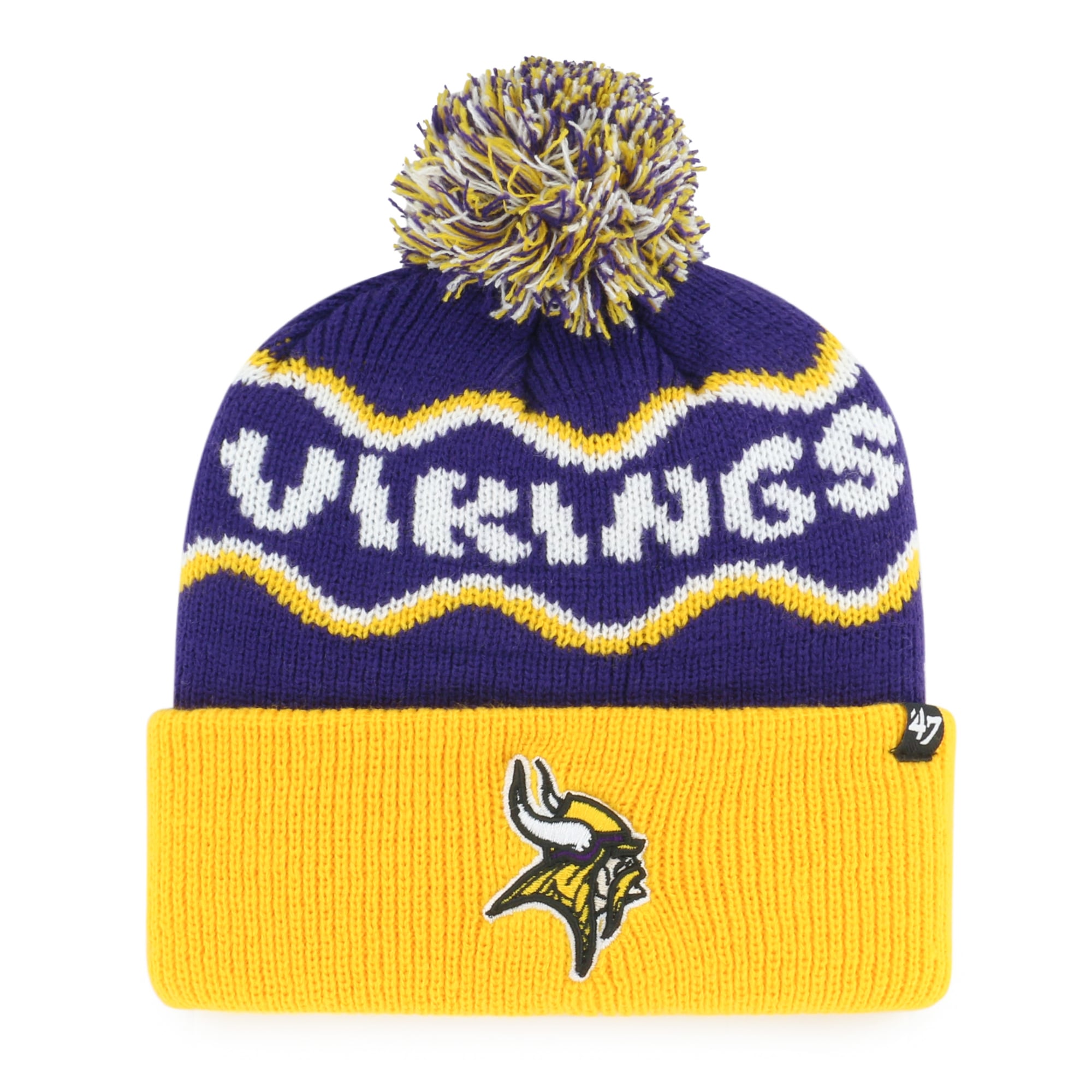 Bonnet tricoté à revers violet Minnesota Vikings '47 pour enfants d'âge préscolaire