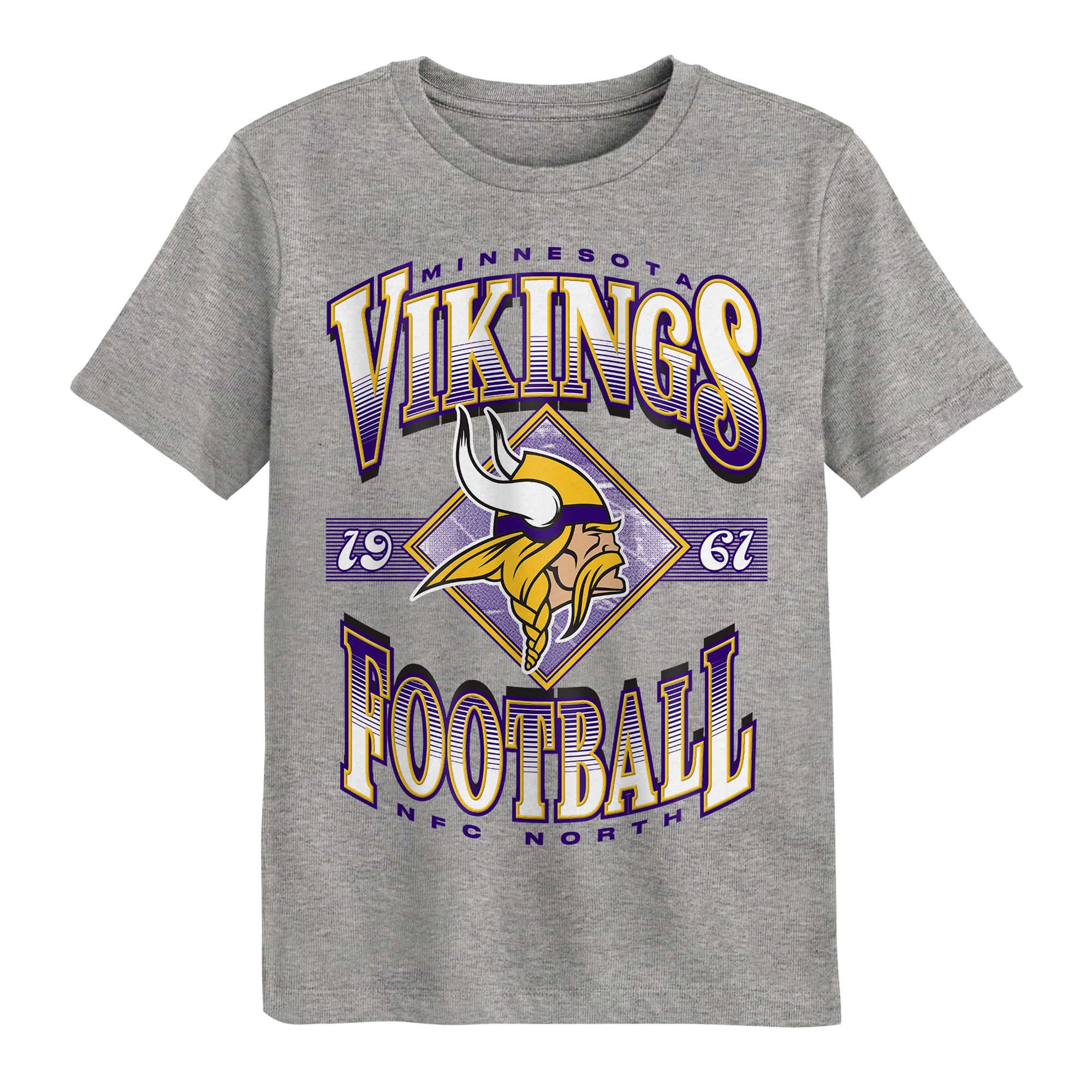 T-shirt Outerstuff gris chiné foncé Minnesota Vikings d'antan
