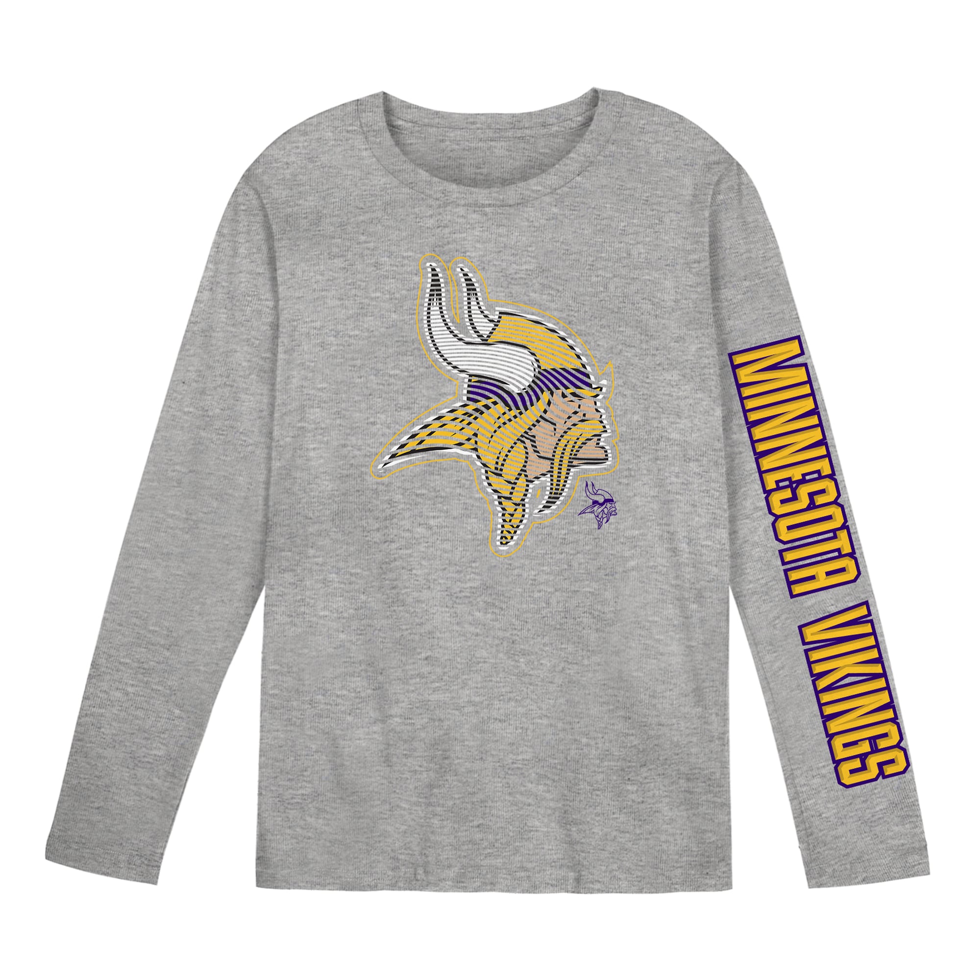 T-shirt à manches longues gris Minnesota Vikings Air Raid pour enfants d'âge préscolaire