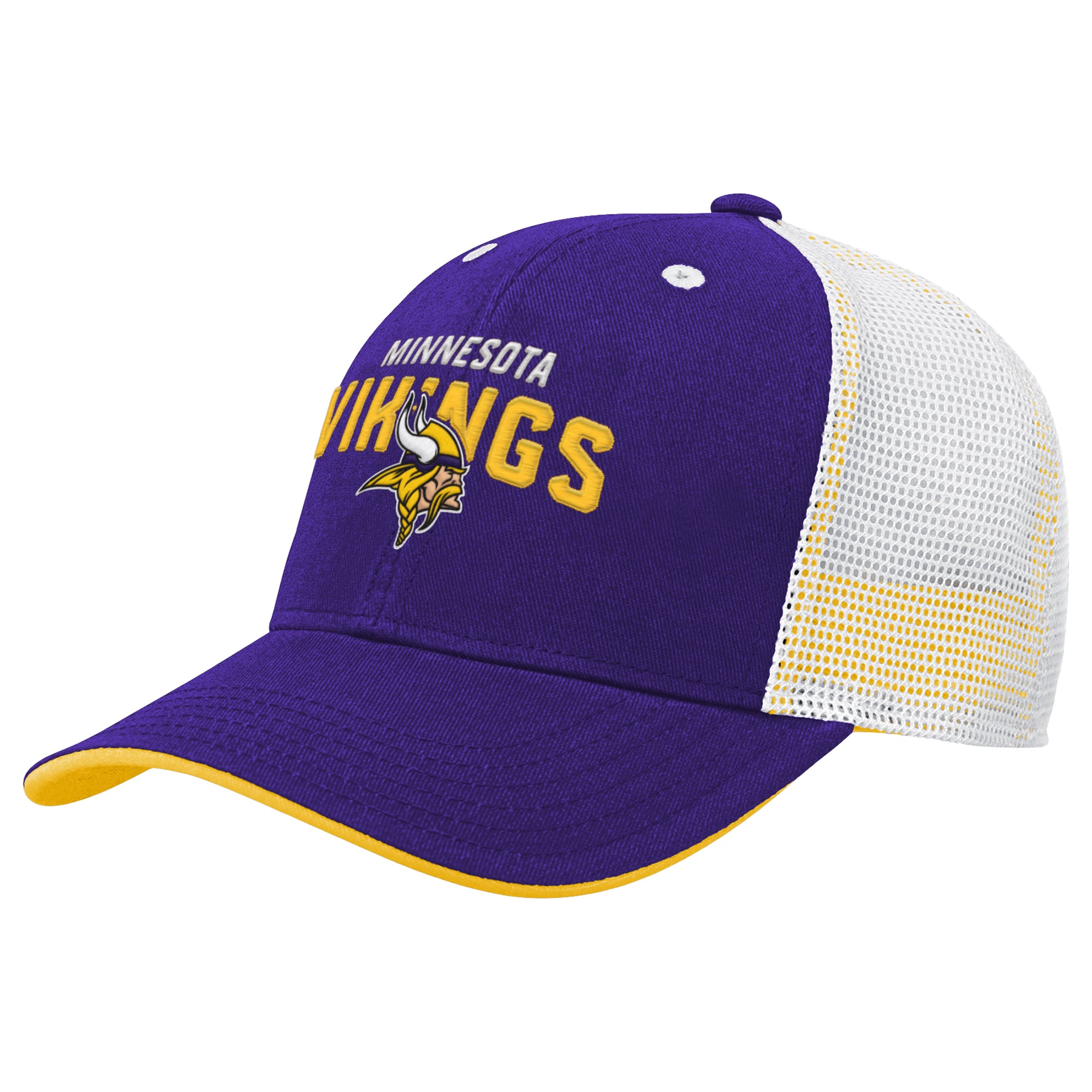 Casquette ajustable Preschool Outerstuff violette et blanche Minnesota Vikings Core Lockup Trucker