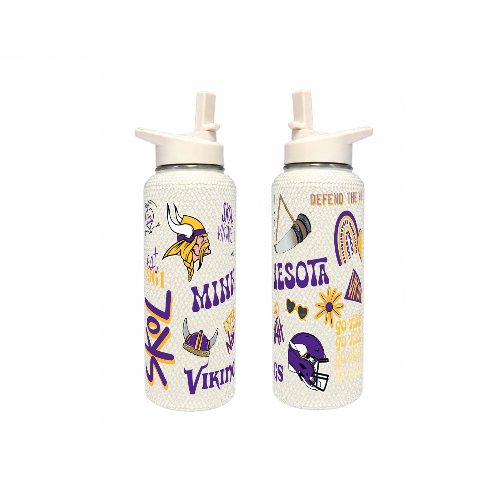 Bouteille Bling Quencher Minnesota Vikings de 1 litre (34 oz) de The Memory Company