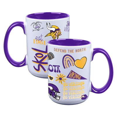 Minnesota Vikings The Memory Company Two-Piece 15oz. Loco Coffee Mug Set