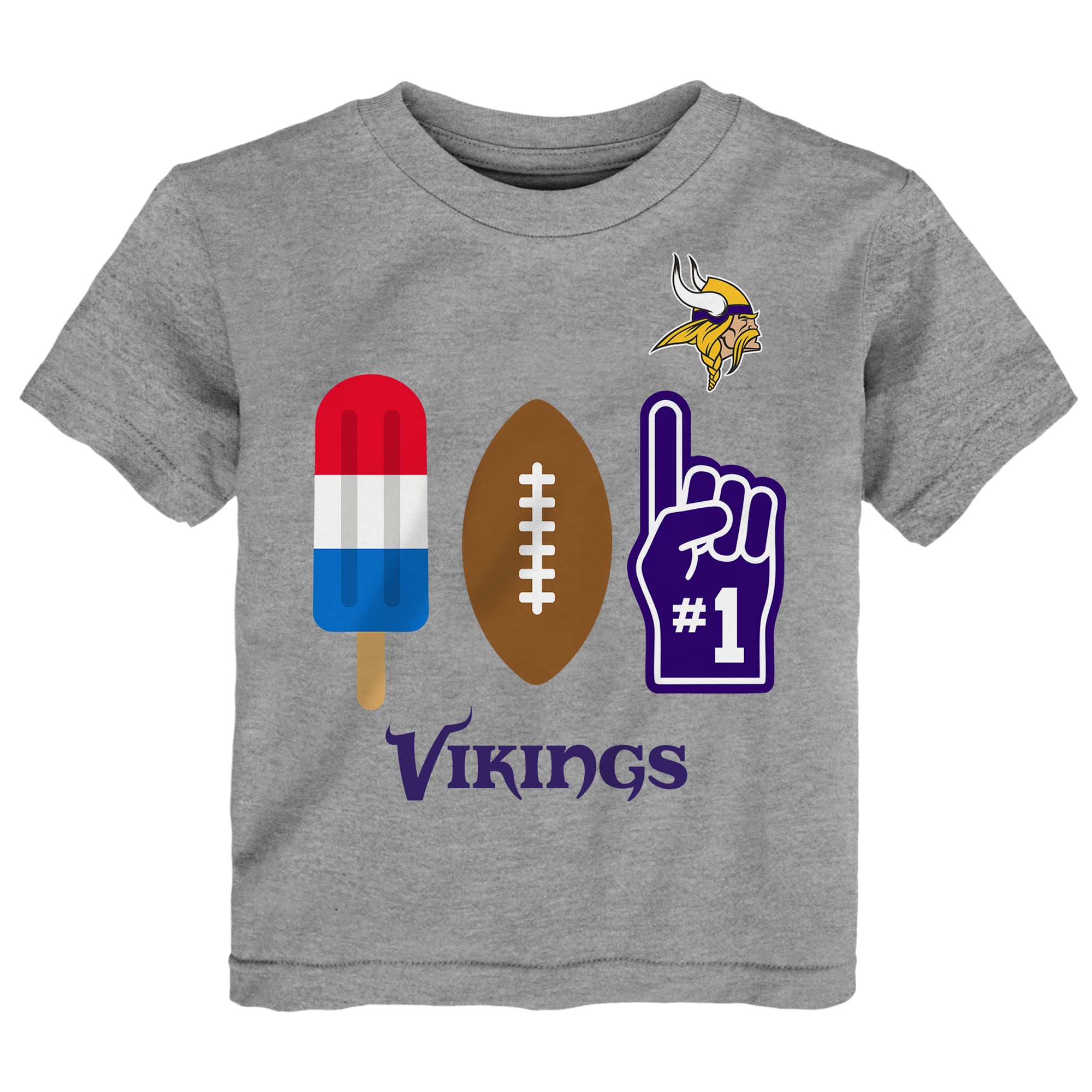 Toddler  Heather Gray Minnesota Vikings Americana Pop T-Shirt