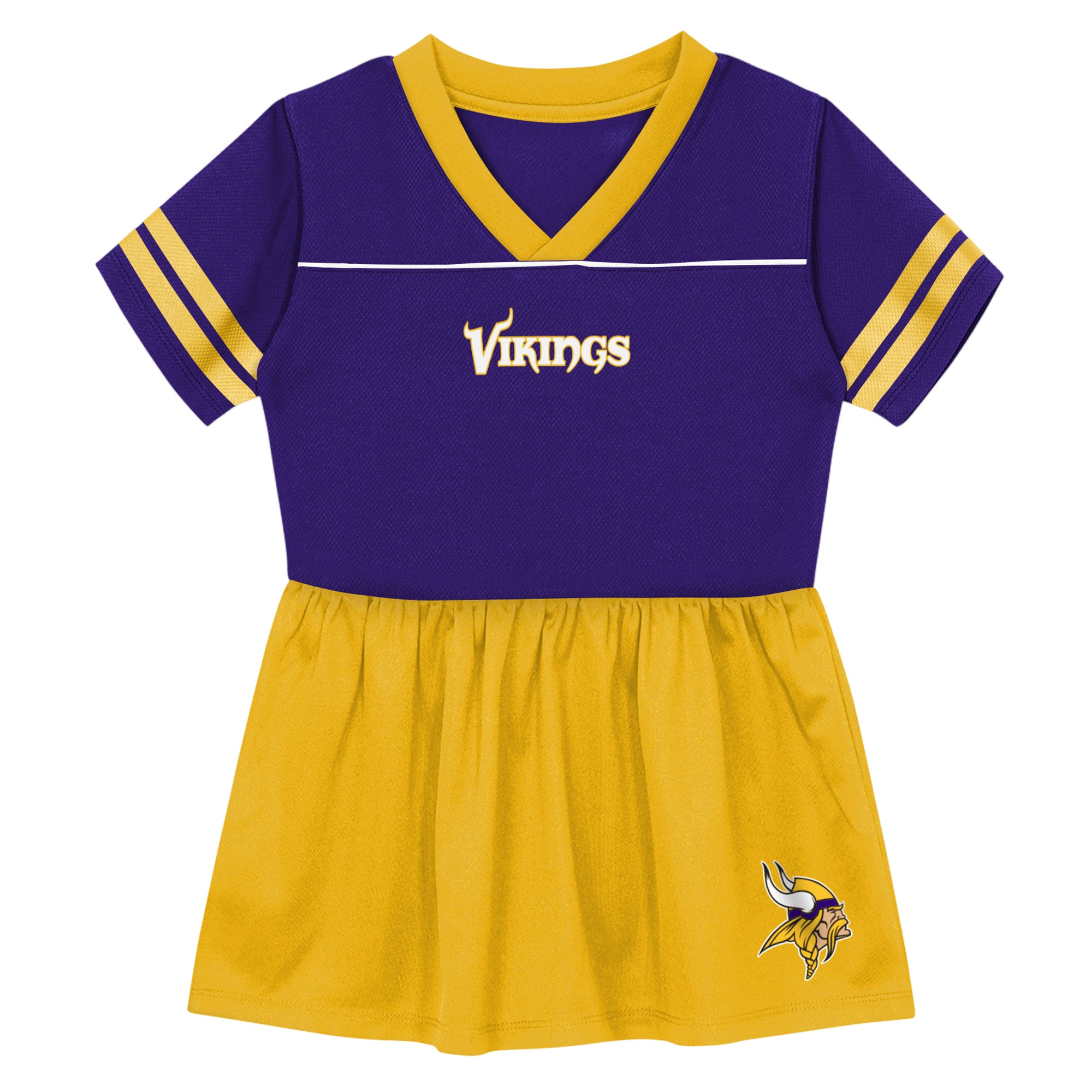 Toddler Outerstuff Purple Minnesota Vikings Stadium Lights V-Neck Fashion Football Jersey Dress