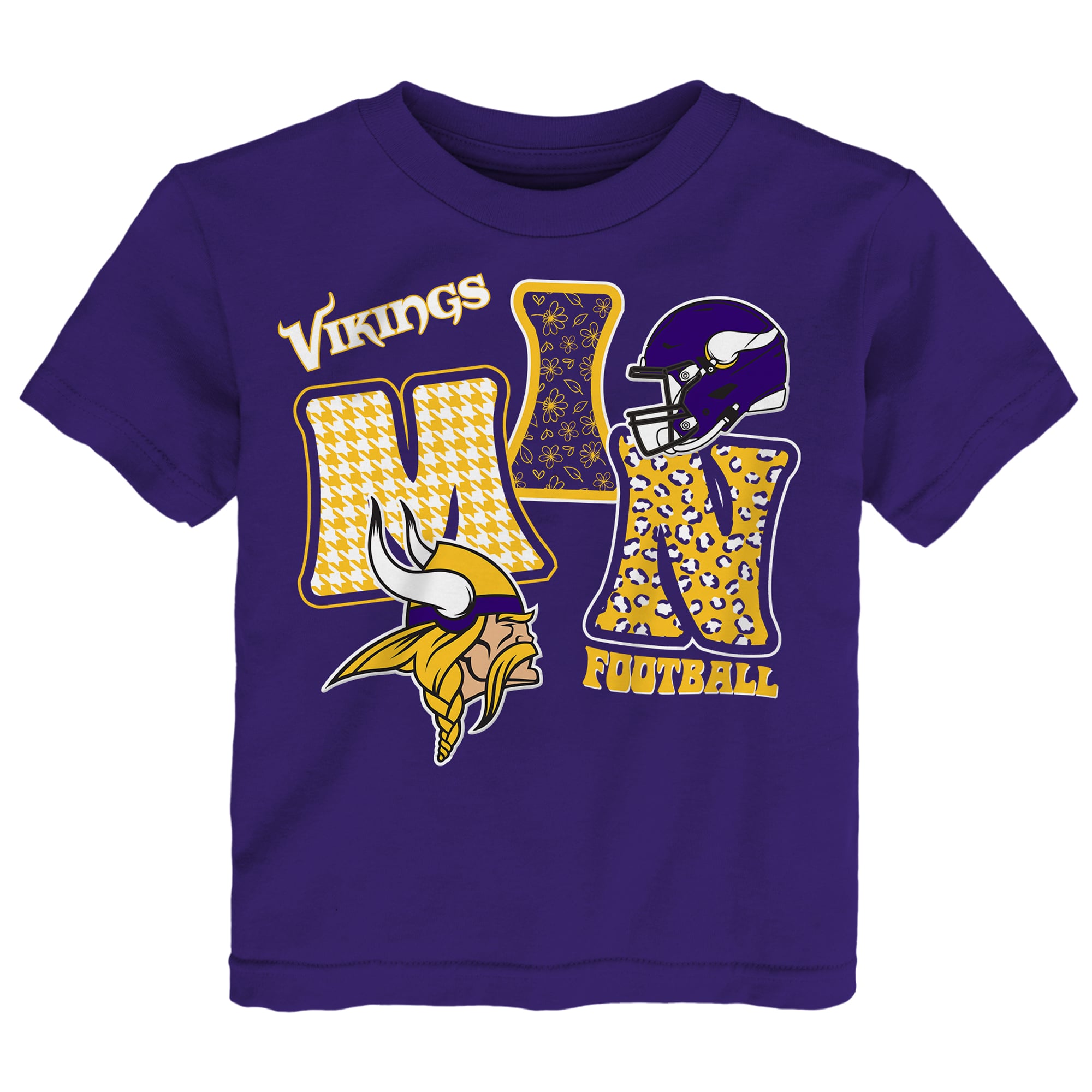 Toddler Outerstuff Purple Minnesota Vikings Team Quilt Boxy T-Shirt