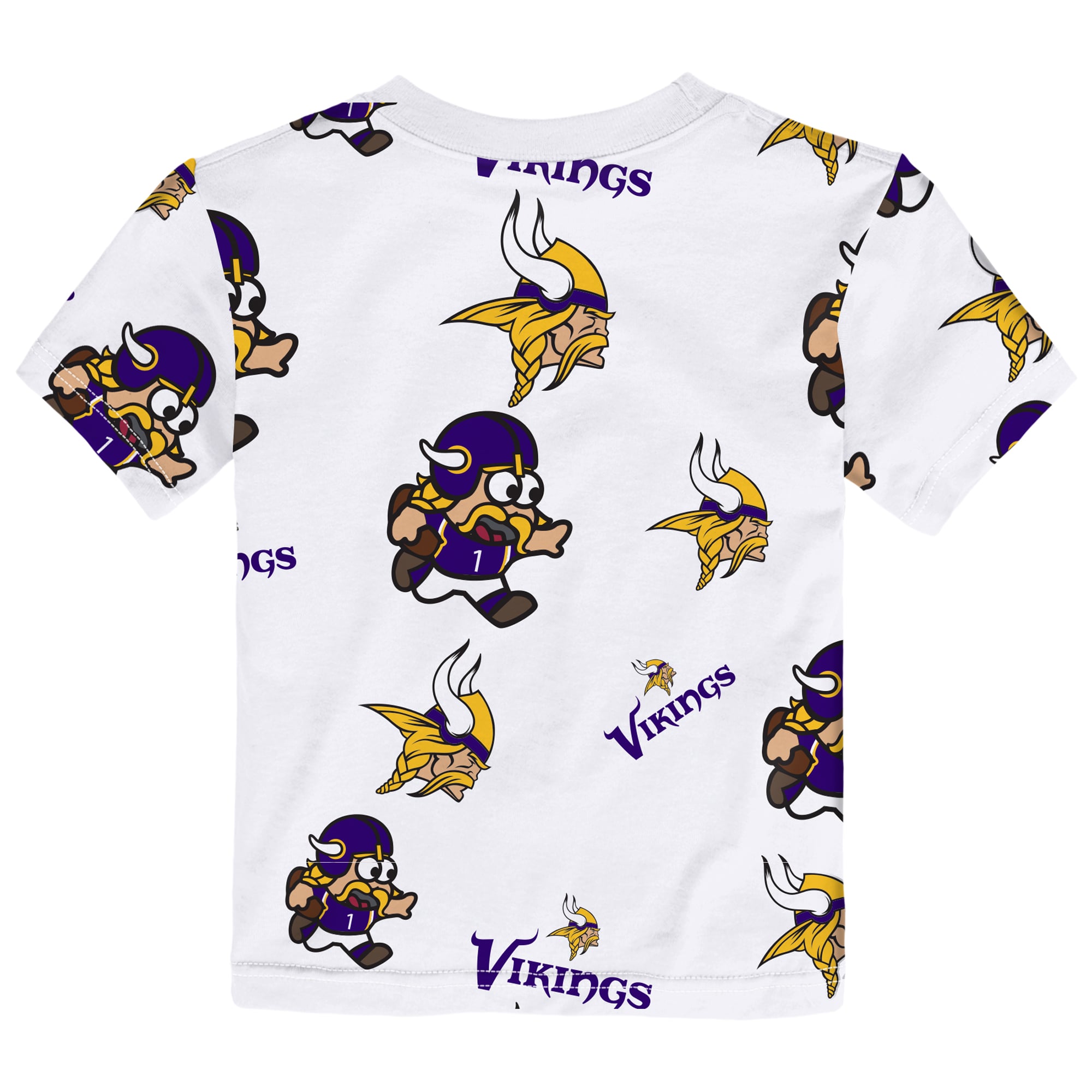 T-shirt de jeu Outerstuff blanc pour tout-petits, mascotte des Vikings du Minnesota