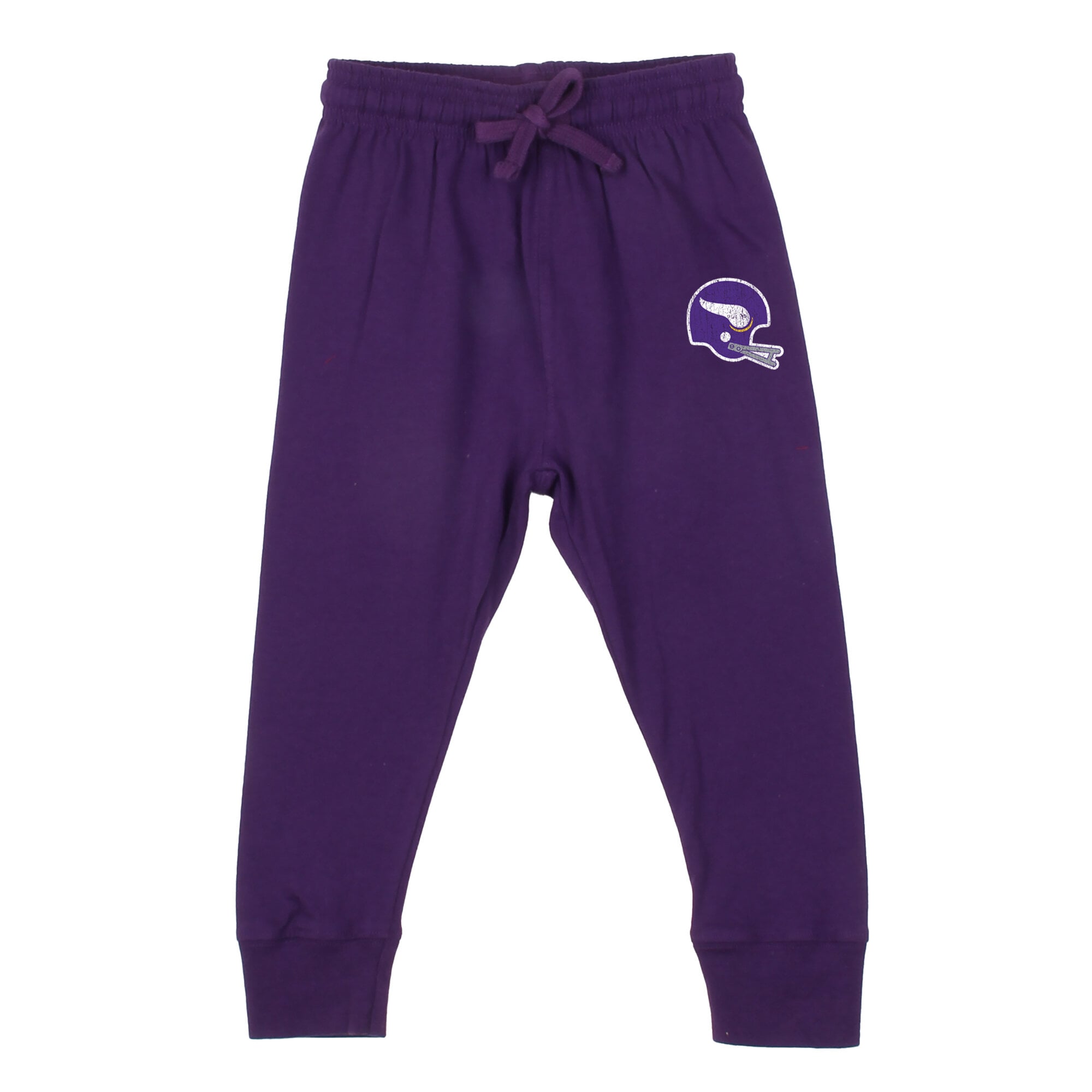 Toddler Wes & Willy Heather Gray/Purple Minnesota Vikings Henley Hoodie Sweatpants Set