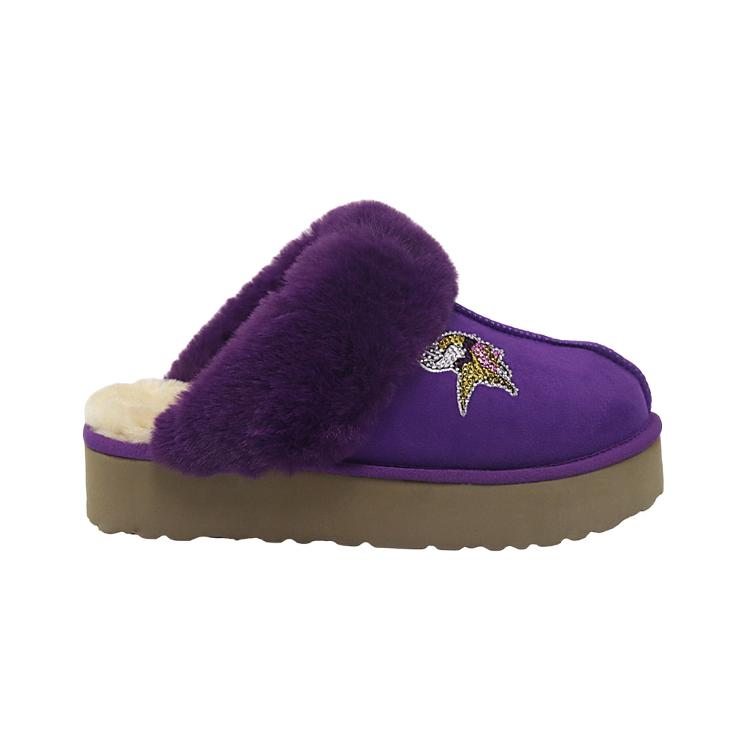 Pantoufles unisexes Cuce aux couleurs de l'équipe Minnesota Vikings