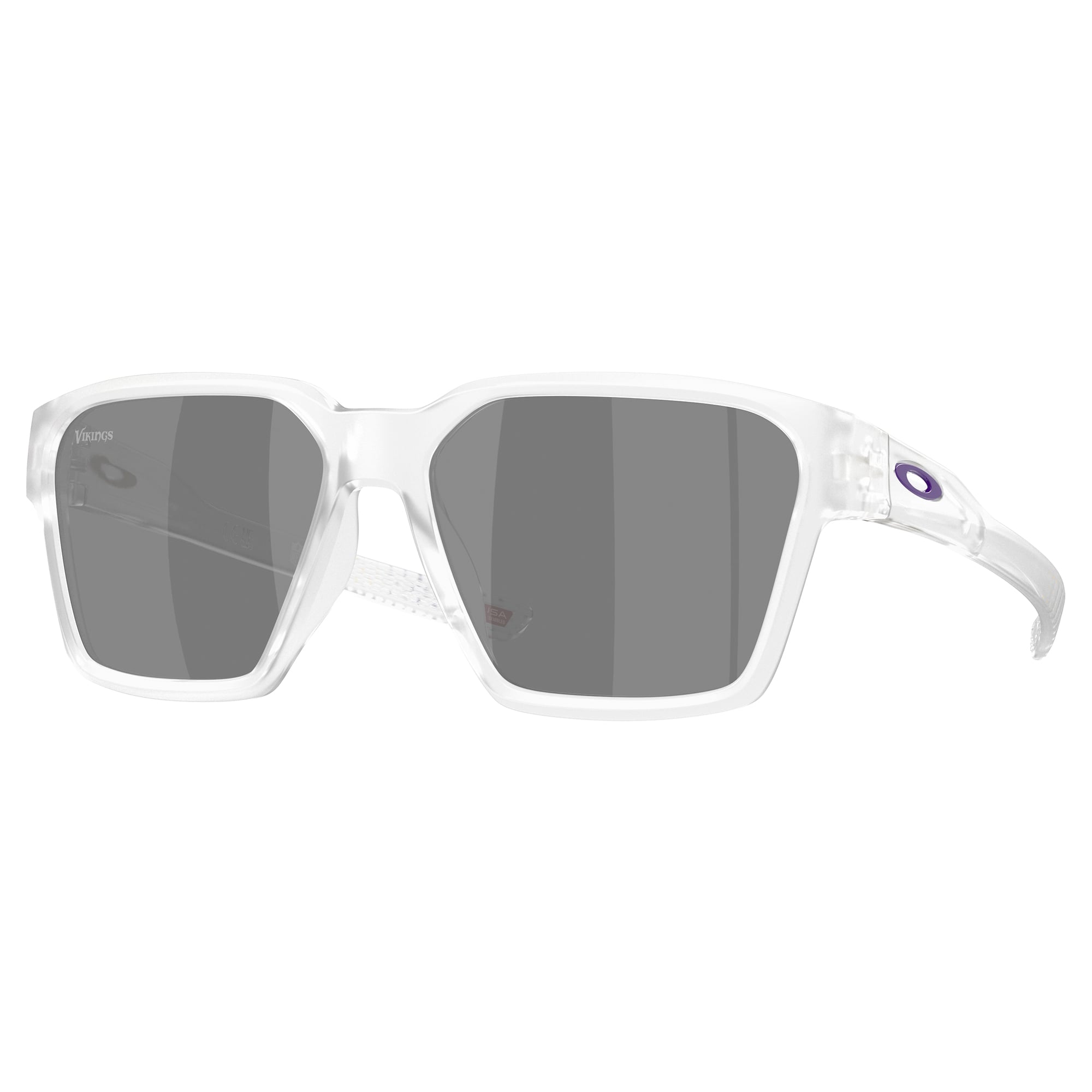 Unisex Oakley Minnesota Vikings Briza Matte Clear Sunglasses with Prizm Black Polarized Lenses