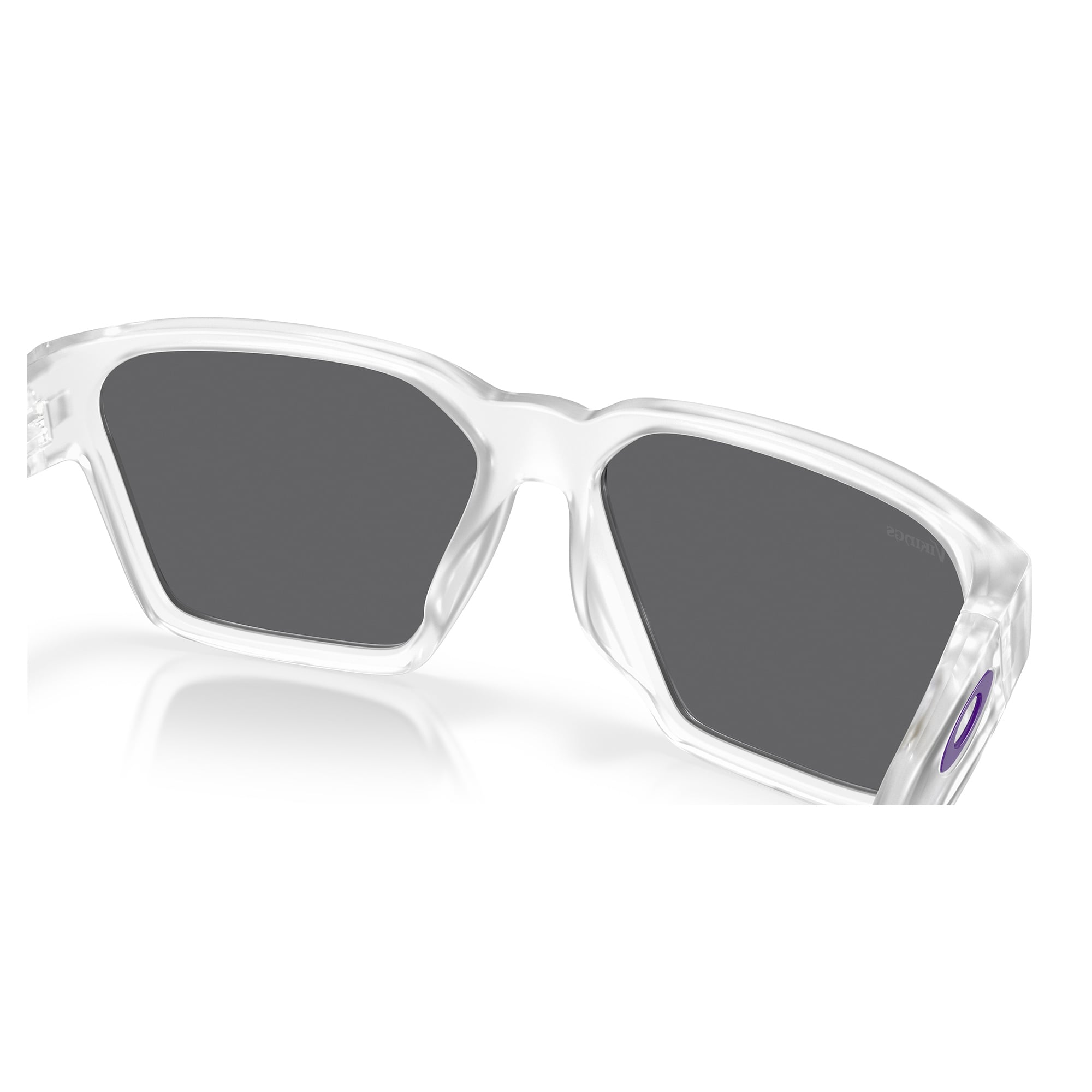 Unisex Oakley Minnesota Vikings Briza Matte Clear Sunglasses with Prizm Black Polarized Lenses
