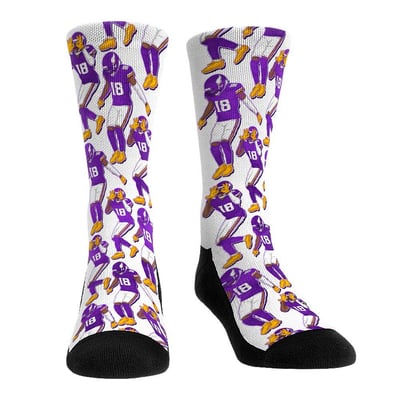 Justin Jefferson Minnesota Vikings Rock Em Unisex Player Celebration Crew Socks - 