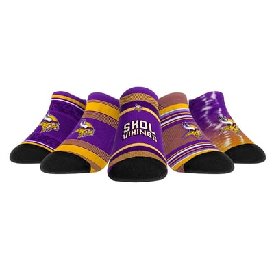  Minnesota Vikings Rock Em Unisex Super Fan Five-Pack Low-Cut Socks Set - 