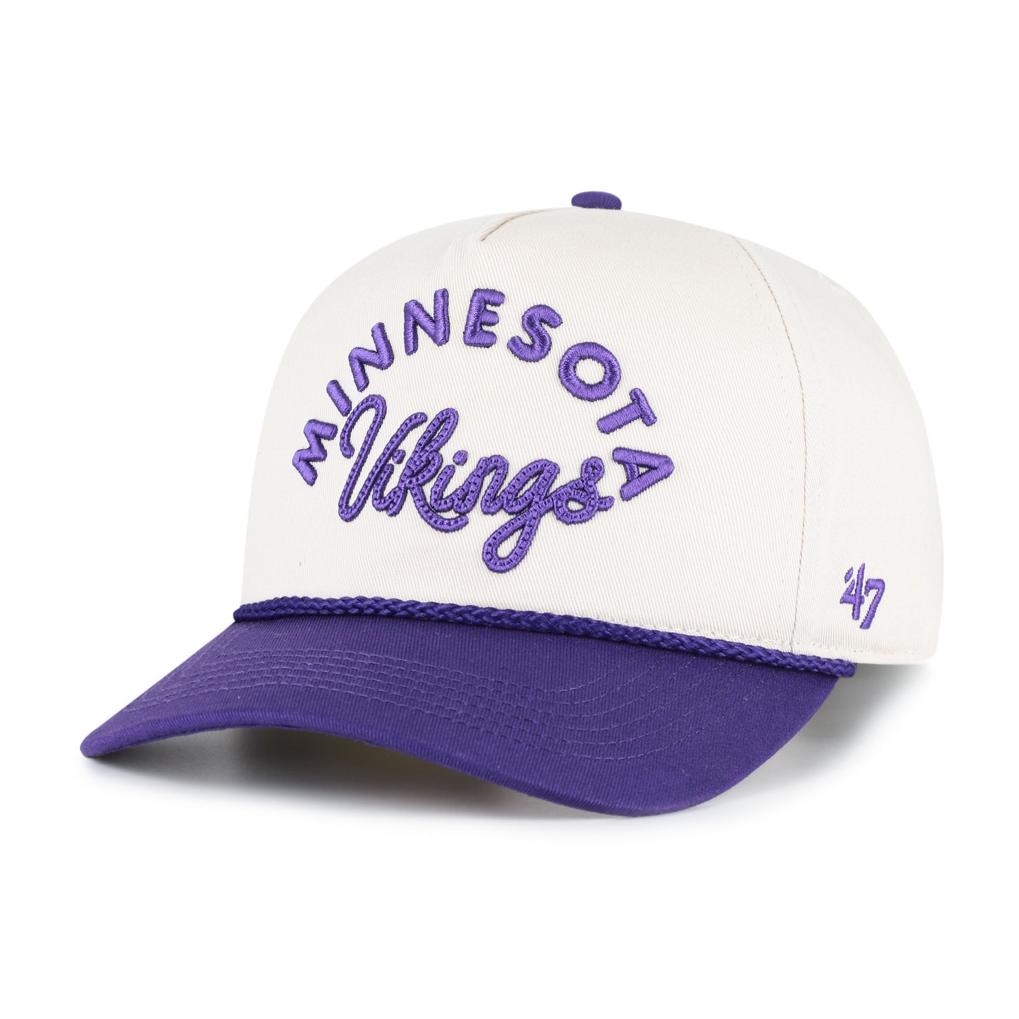 Women's '47 Natural Minnesota Vikings Rope Script Hitch Adjustable Hat