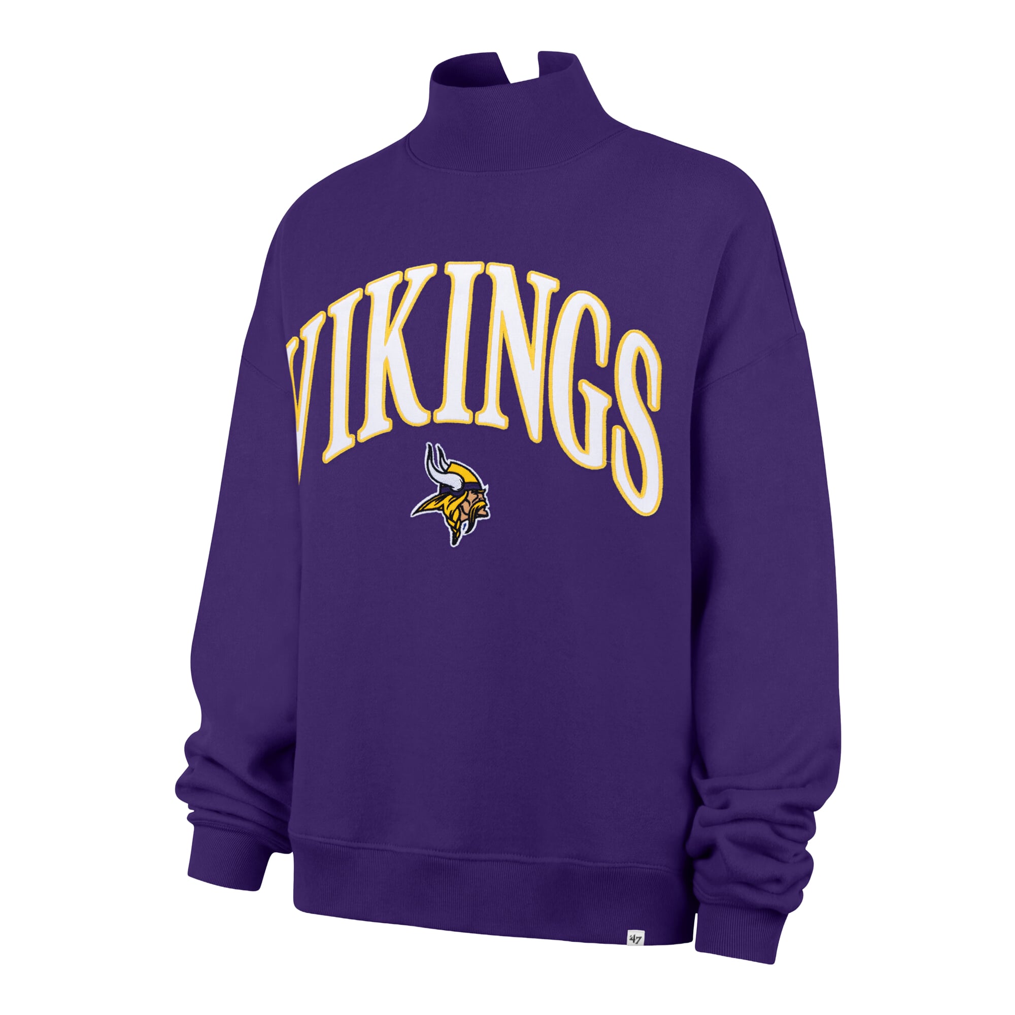 Sweat-shirt à col montant oversize « 47 Purple Minnesota Vikings » pour femme