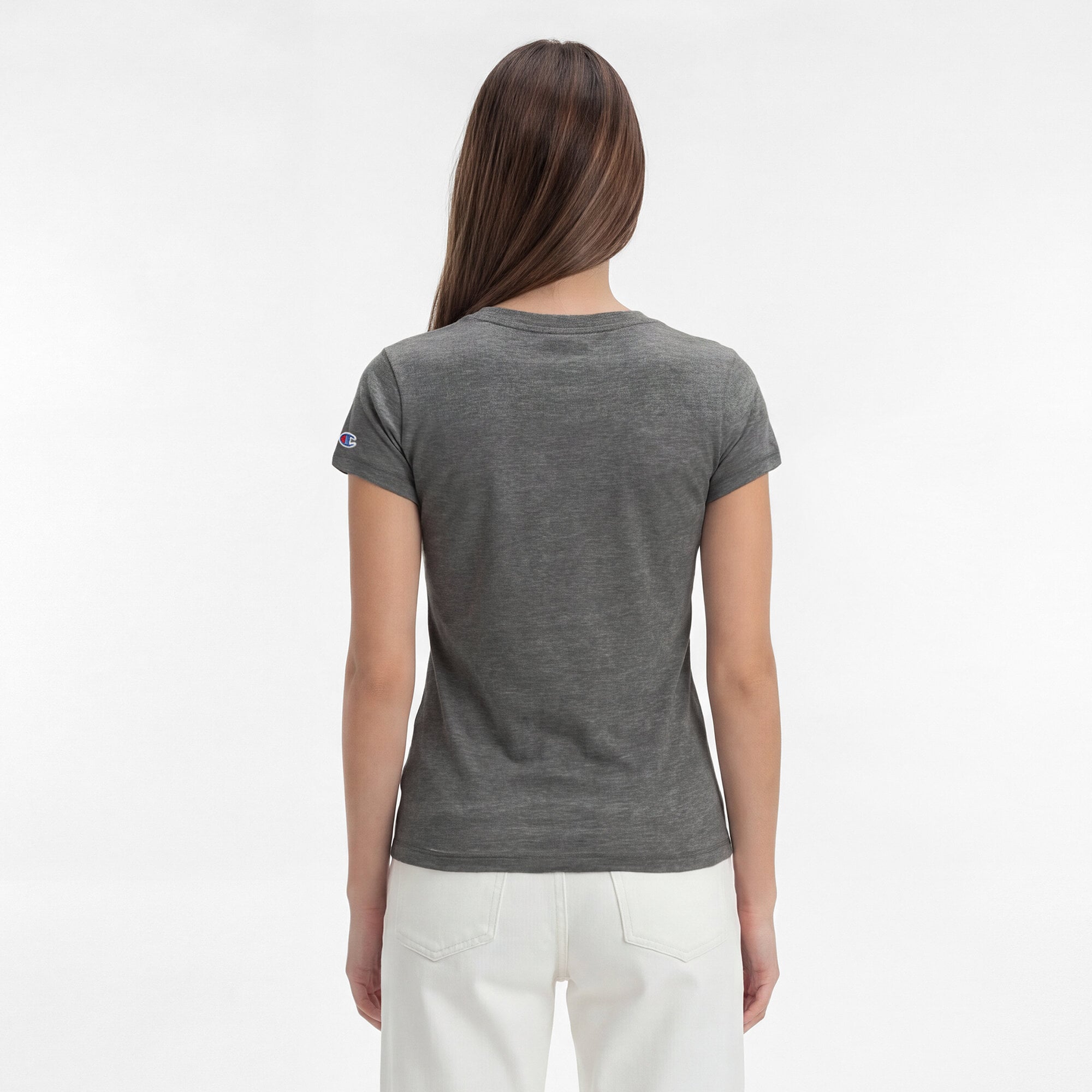 T-shirt à col en V Champion gris Minnesota Vikings Triumph Tri-Blend pour femme