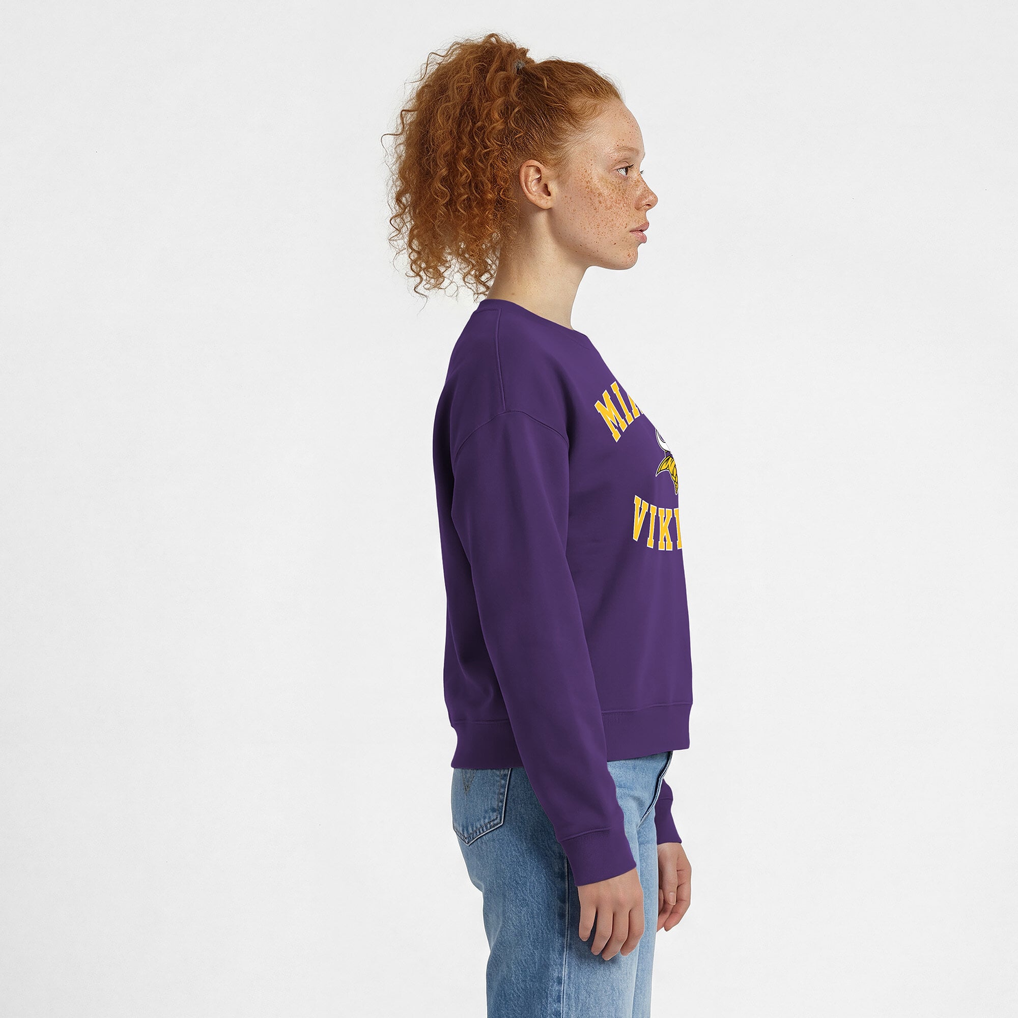 Women's Champion Purple Minnesota Vikings Heart & Soul Powerblend Sweatshirt