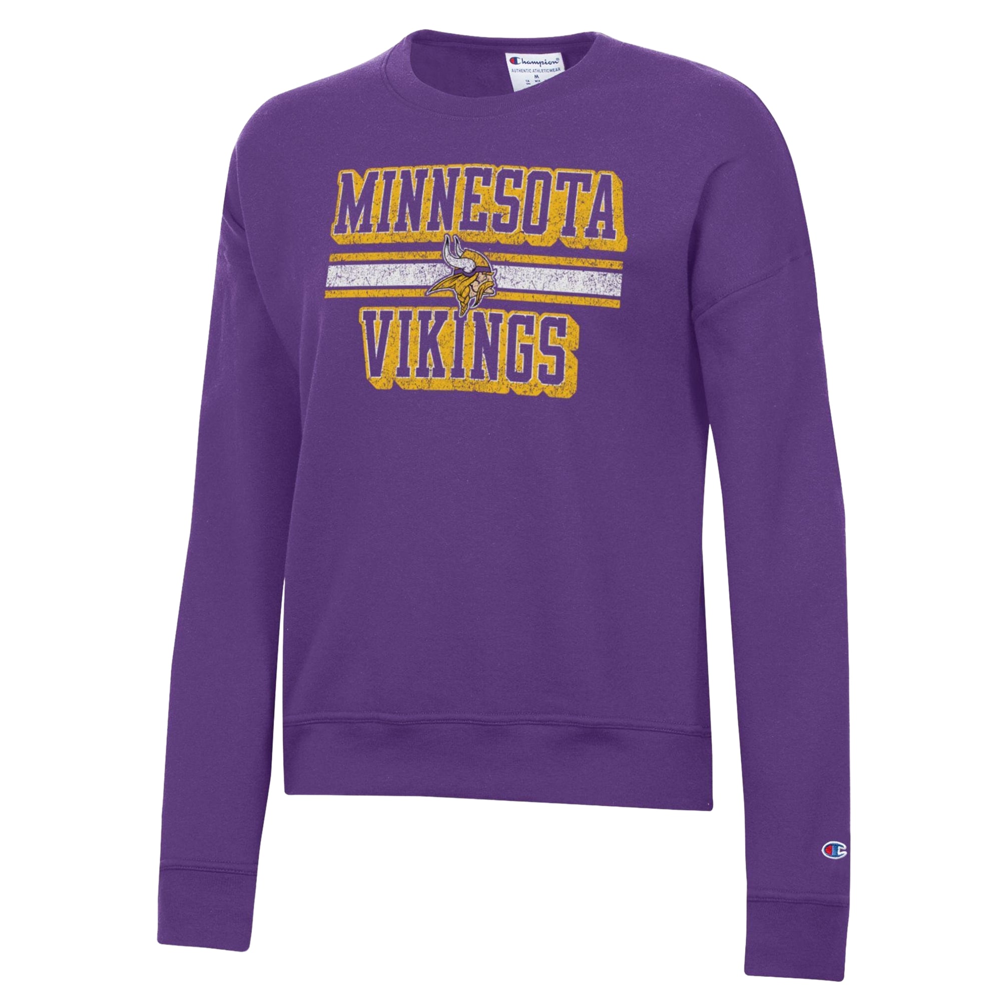 Sweat-shirt en polaire Powerblend violet Champion pour femme, Minnesota Vikings