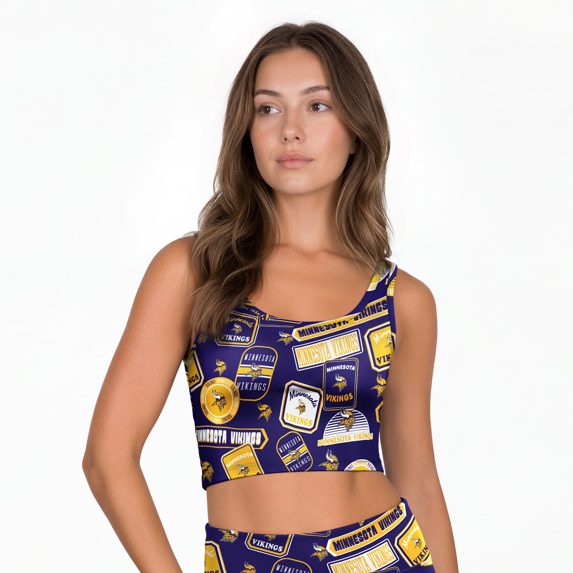 Women's Concepts Sport Purple Minnesota Vikings Grady Allover Print Bralette