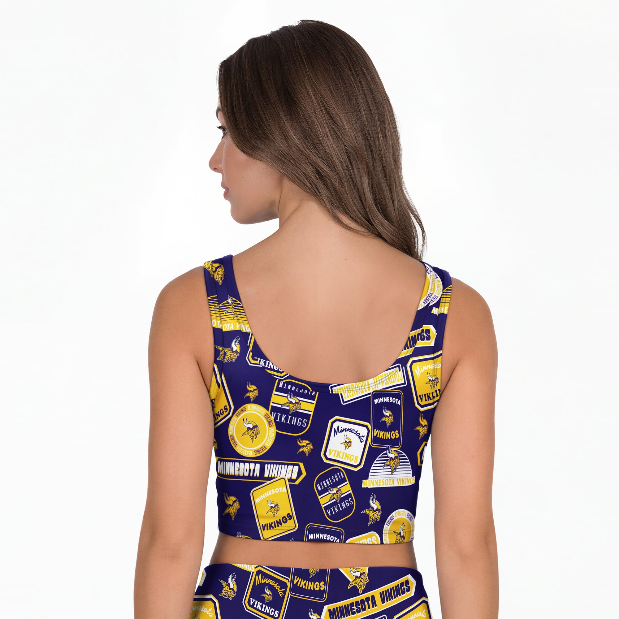 Women's Concepts Sport Purple Minnesota Vikings Grady Allover Print Bralette