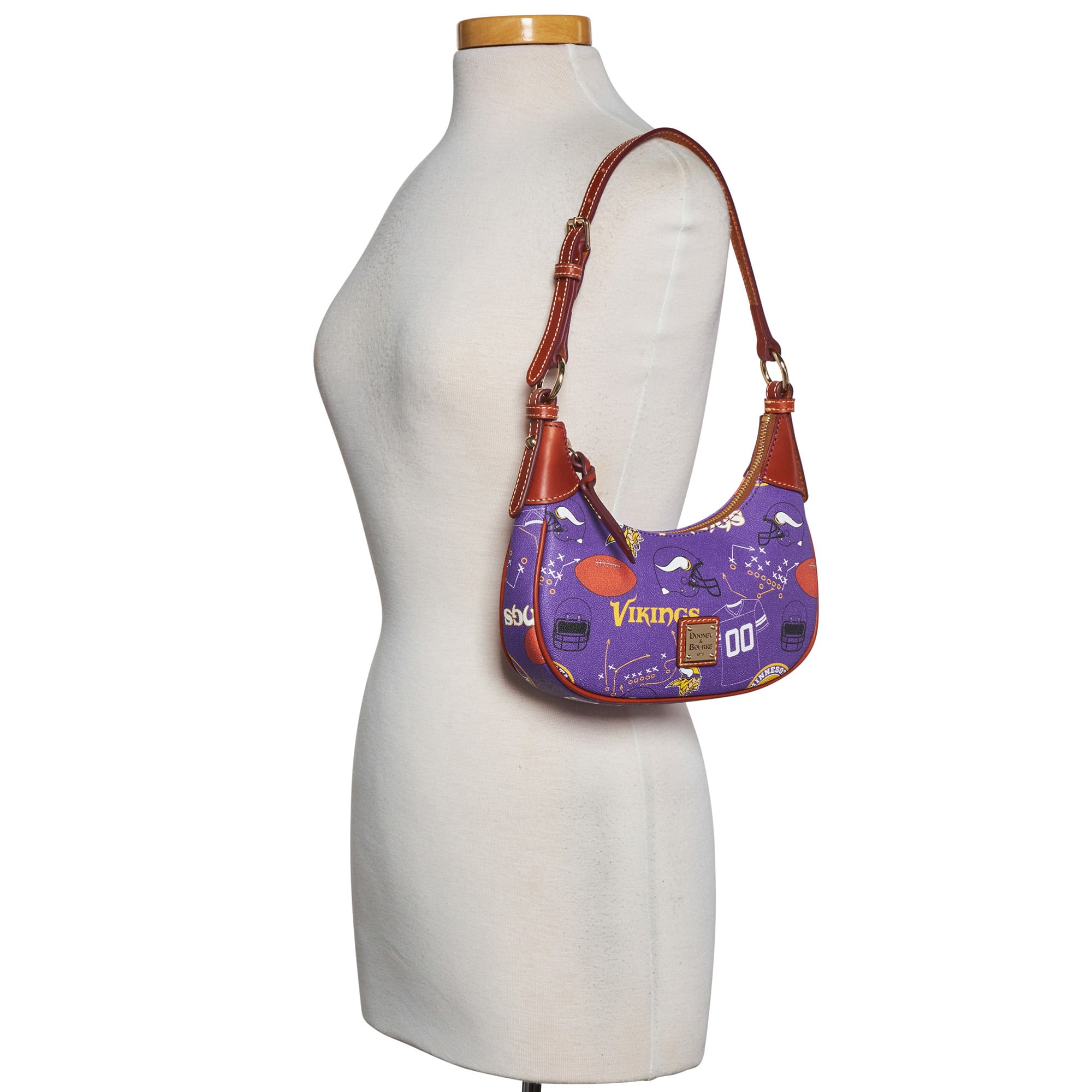 Sac à bandoulière souple Dooney & Bourke Minnesota Vikings pour femme