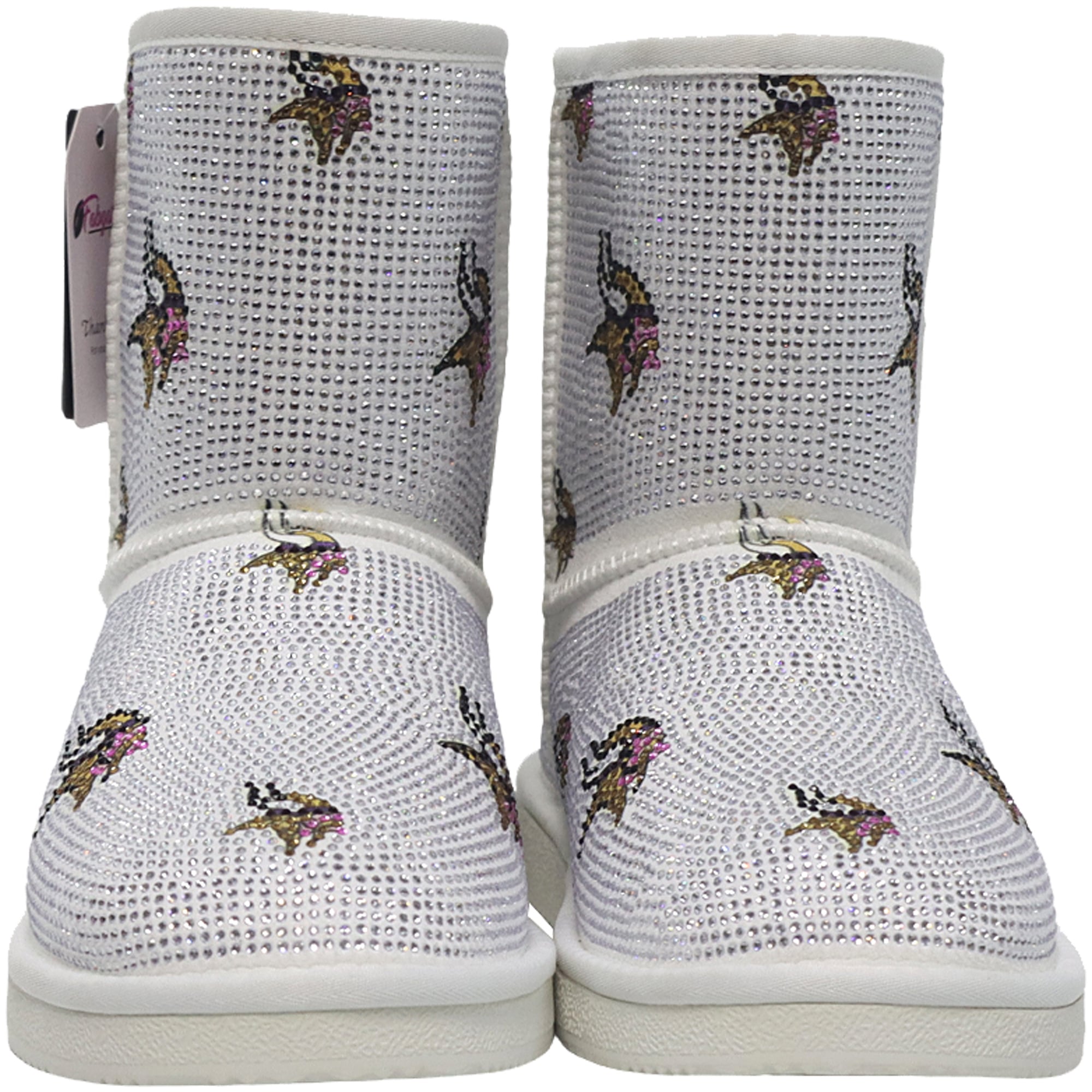 Bottines à enfiler FABGATING by Cuce blanches avec logo Minnesota Vikings