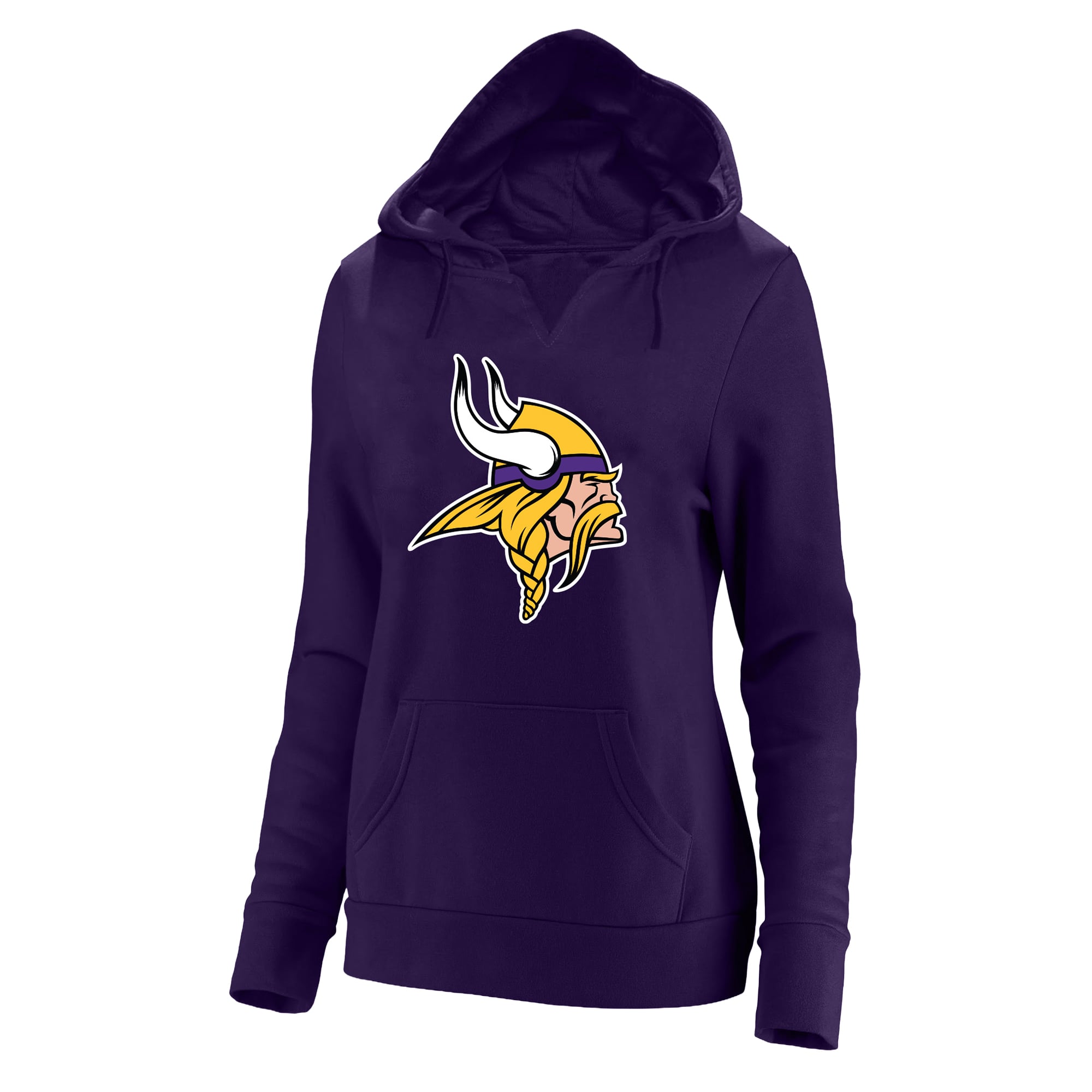 Women's Fanatics Justin Jefferson Purple Minnesota Vikings Plus Player Name & Number Notch Neck Hoodie