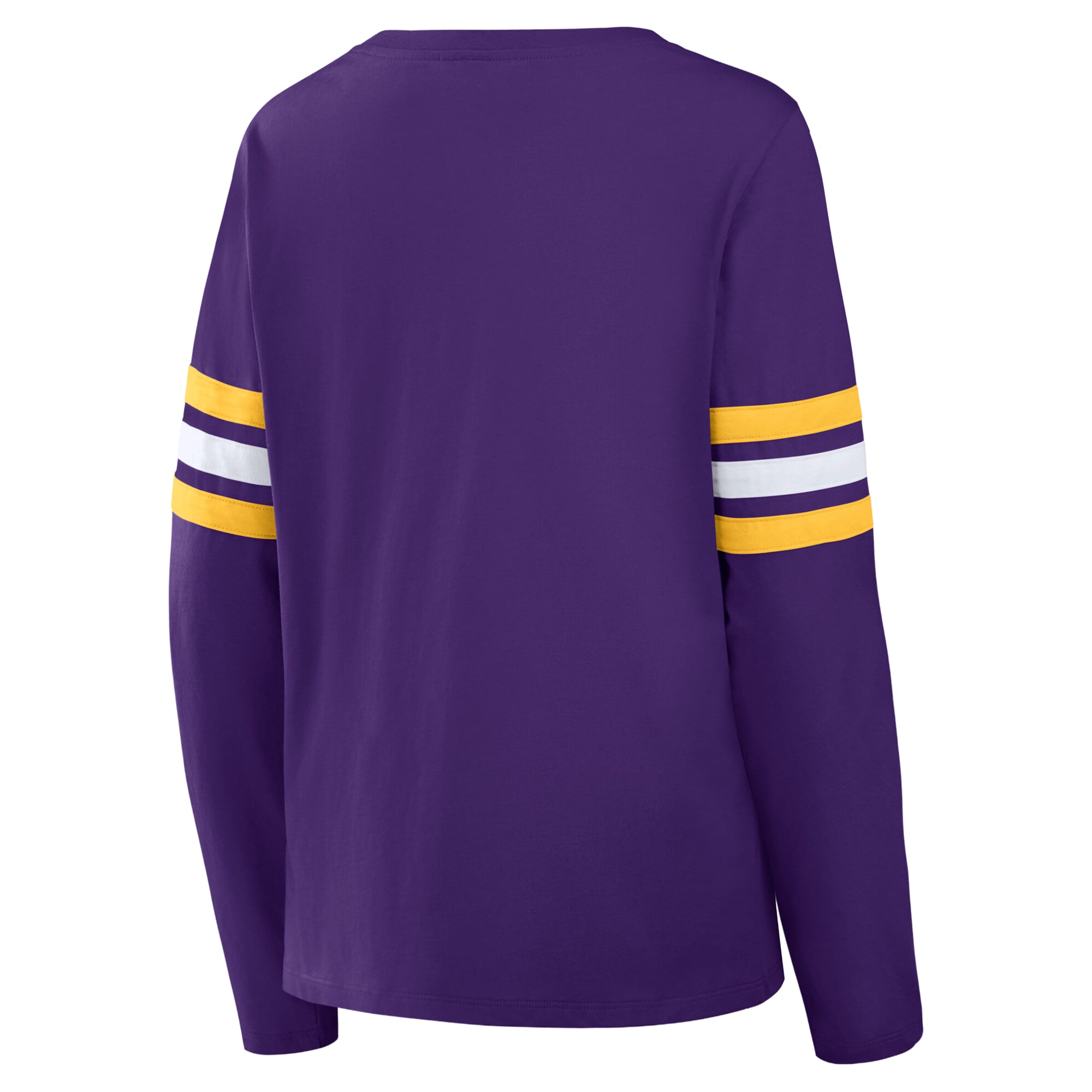 Women's Fanatics Purple/Gold Minnesota Vikings Plus Coverage Scheme Lace-Up Long Sleeve T-Shirt
