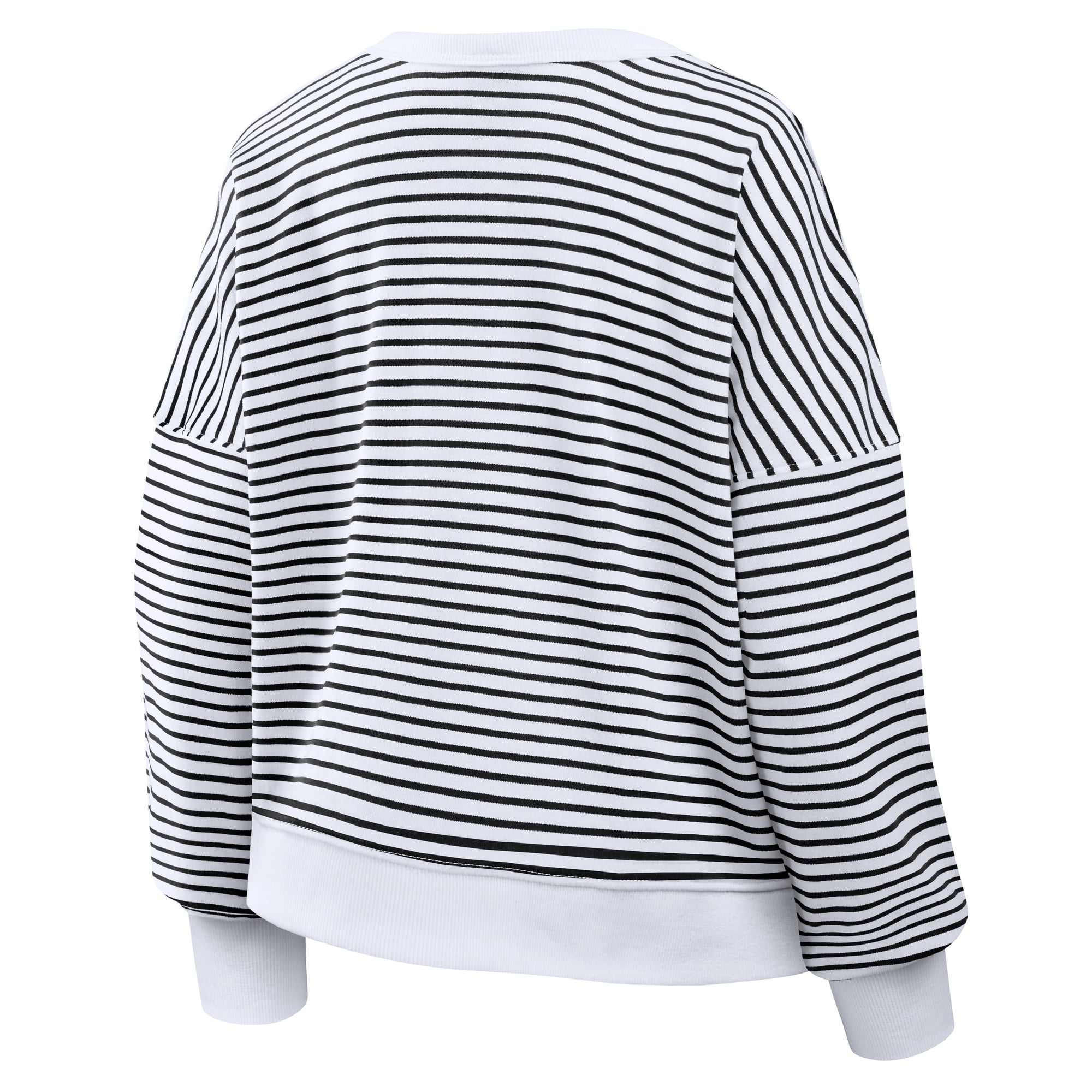 Sweat-shirt oversize rayé blanc et noir Minnesota Vikings pour femme (Fanatics)