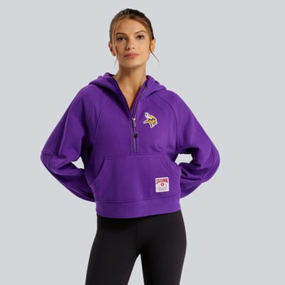  Minnesota Vikings lululemon Women's Scuba Oversized Half-Zip Hoodie - College Purple
