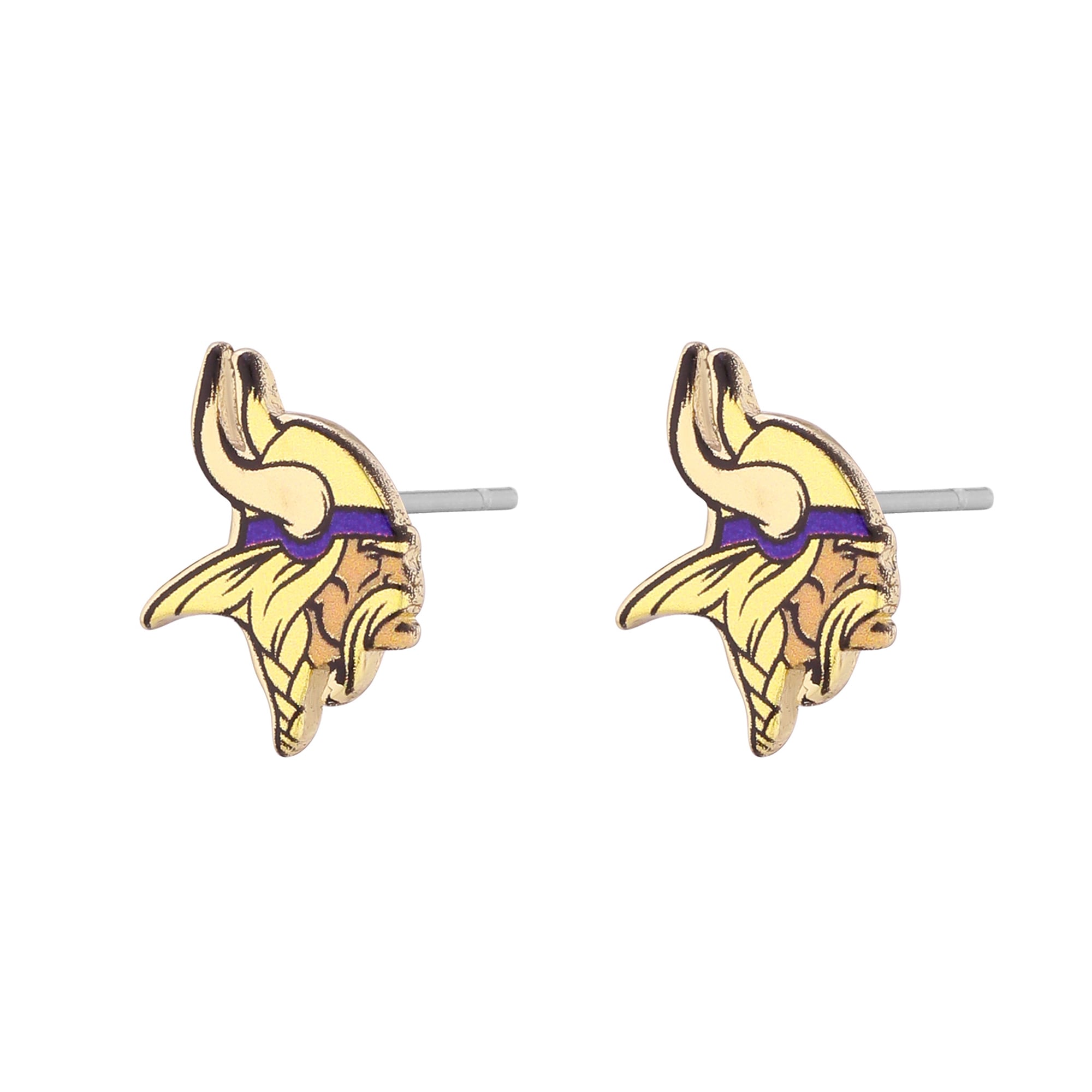 Boucles d'oreilles puces pour femmes LUV AJ Gold Minnesota Vikings Logo