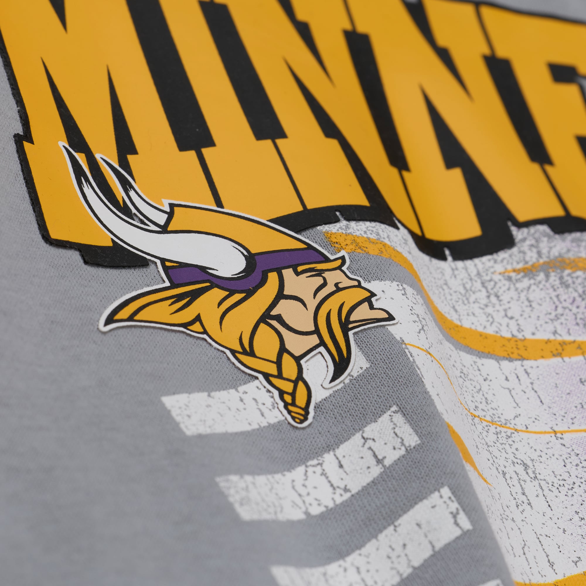 Women's Mitchell & Ness  Gray Minnesota Vikings Street Graphic Crewneck Sweatshirt