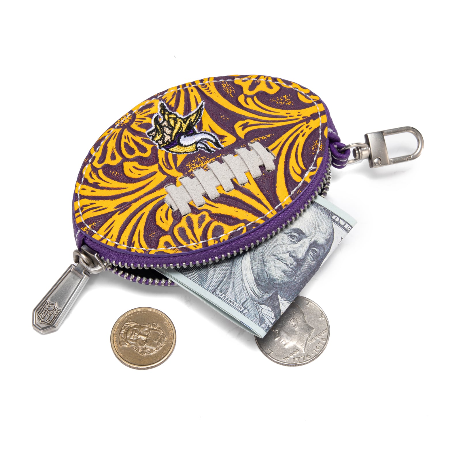 Women's Montana West Minnesota Vikings Football Bag Charm